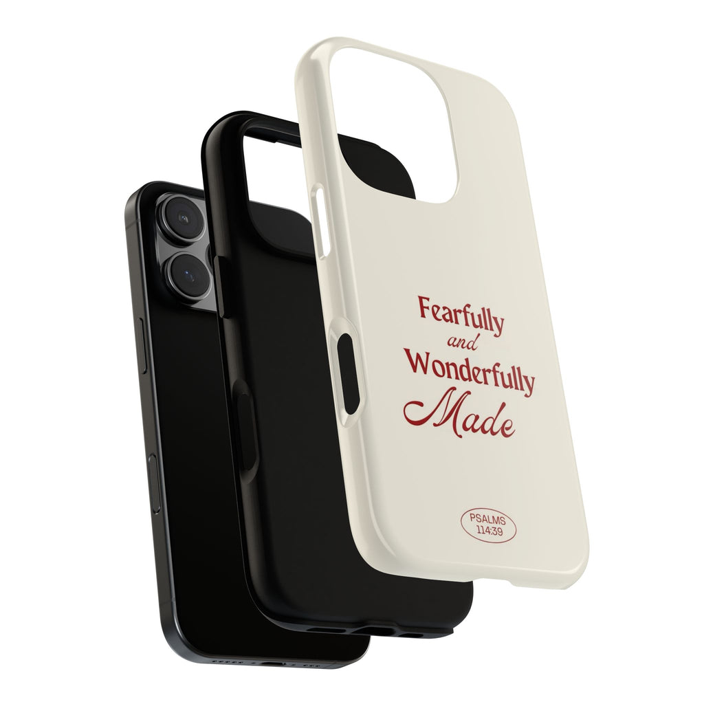 Tough Phone Case — "Fearfully and Wonderfully Made" Christian Scripture Protective Case