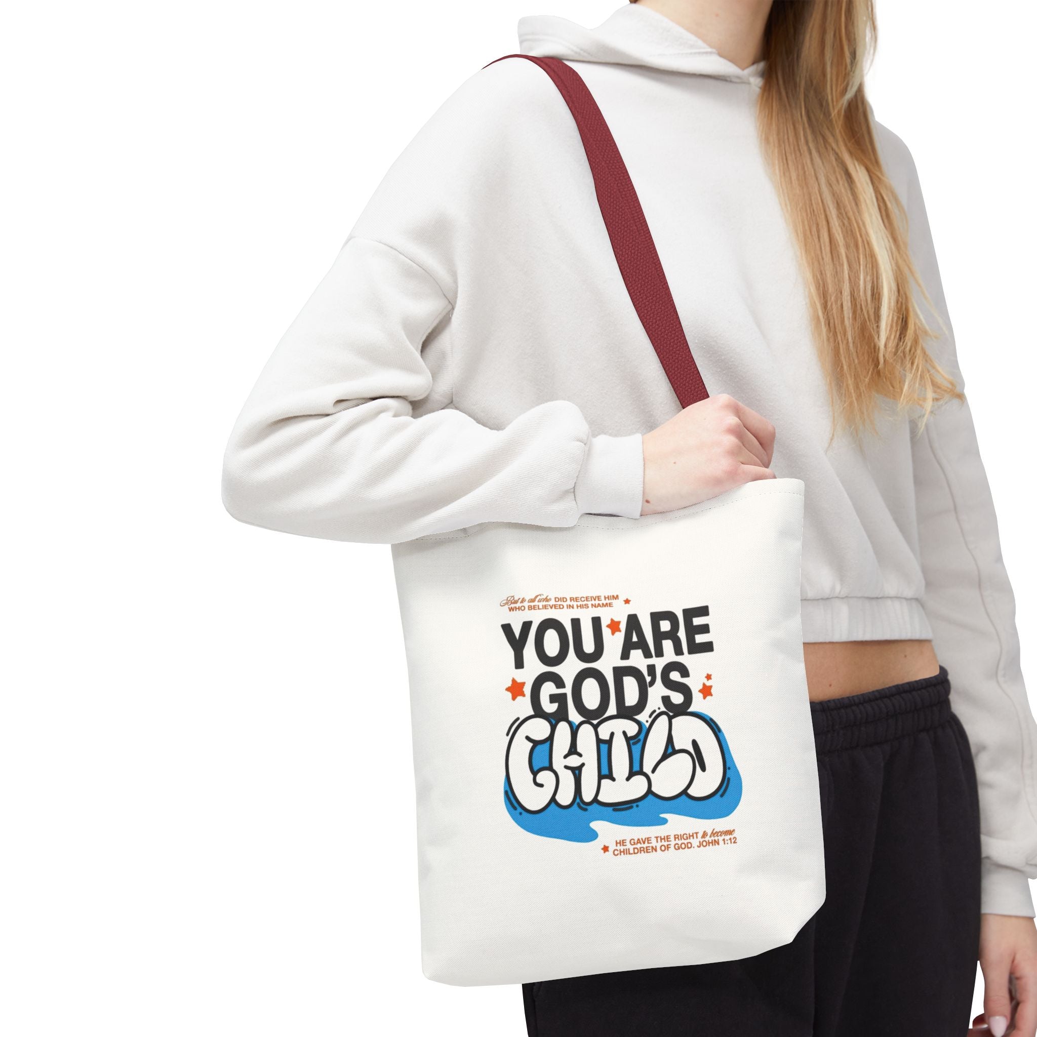 Inspirational "You Are God's Child" Tote Bag