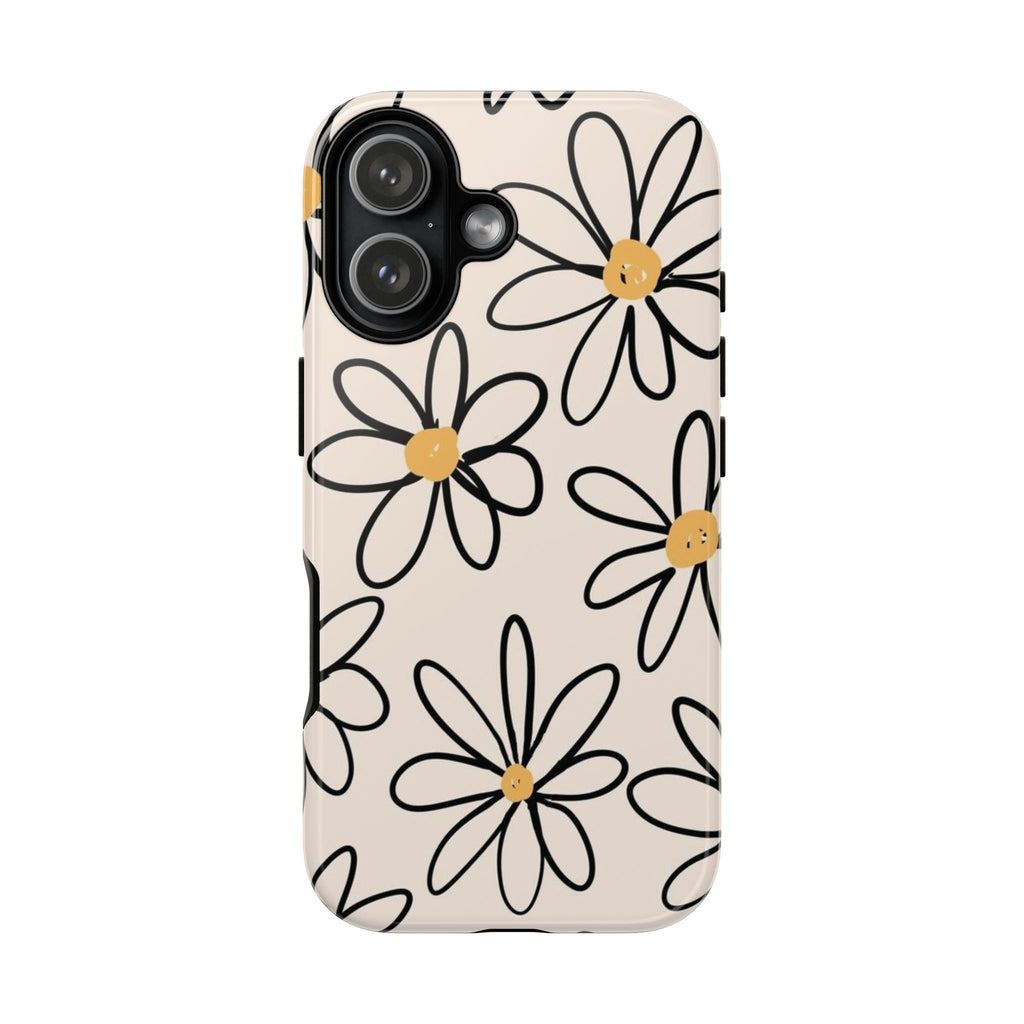 Daisy Sketch iPhone Case — Floral Protective Phone Cover