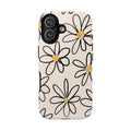 Daisy Sketch iPhone Case — Floral Protective Phone Cover