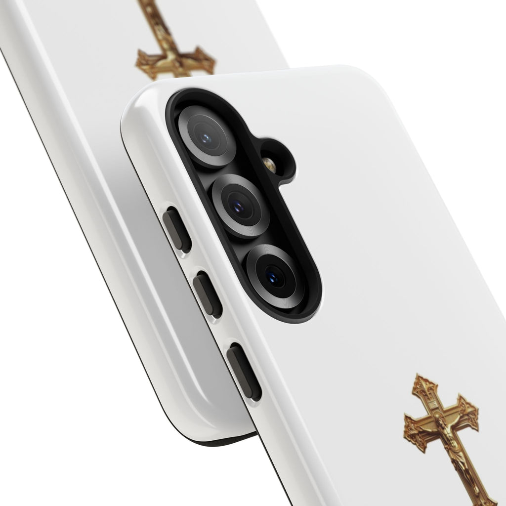 Gold Cross Tough Phone Case | Protective Cover