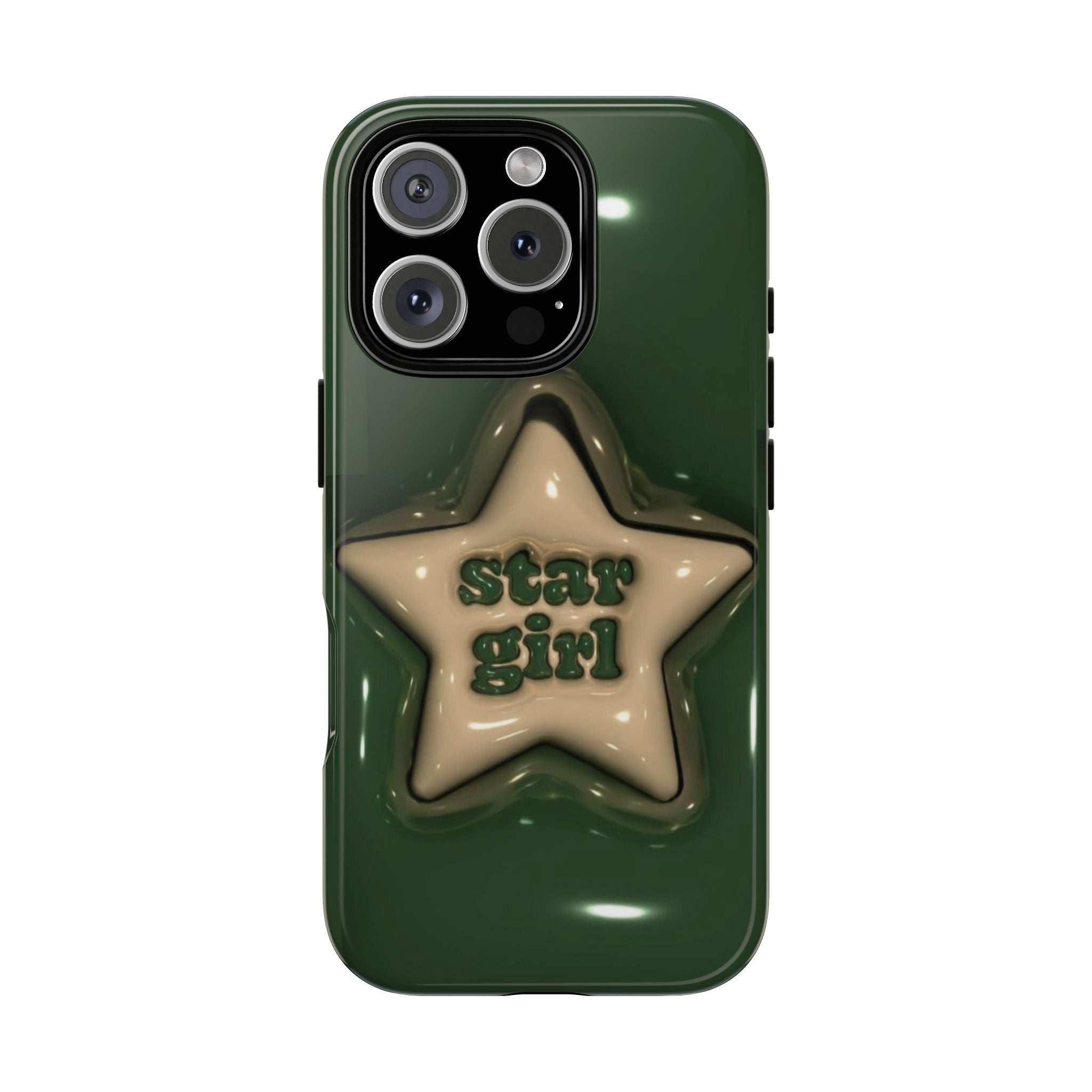 Star Girl iPhone Case — Green Star Protective Case