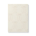 Bow Pattern Softcover Journal – Cream Bow Journal with Lined Inside Pages