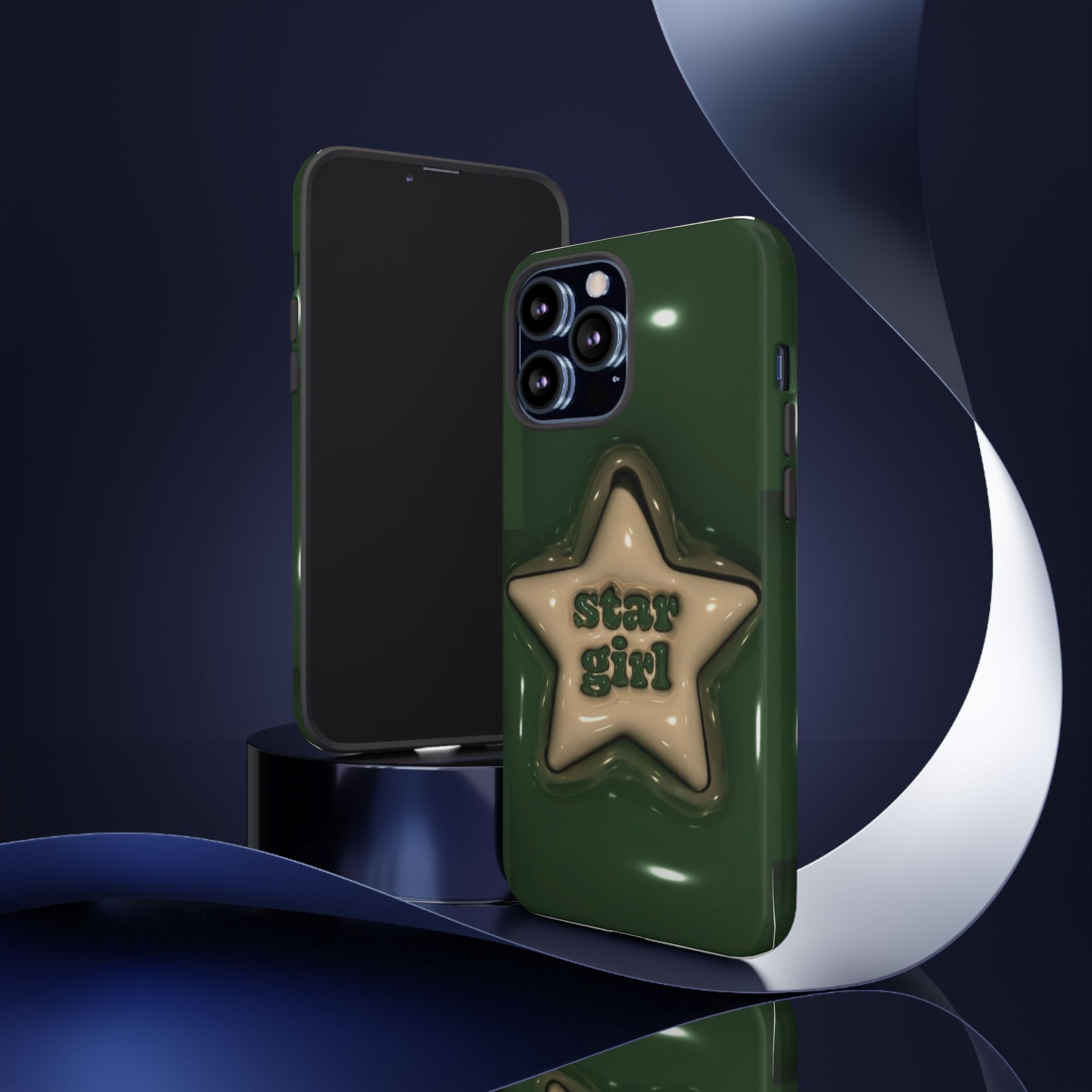 Star Girl iPhone Case — Green Star Protective Case
