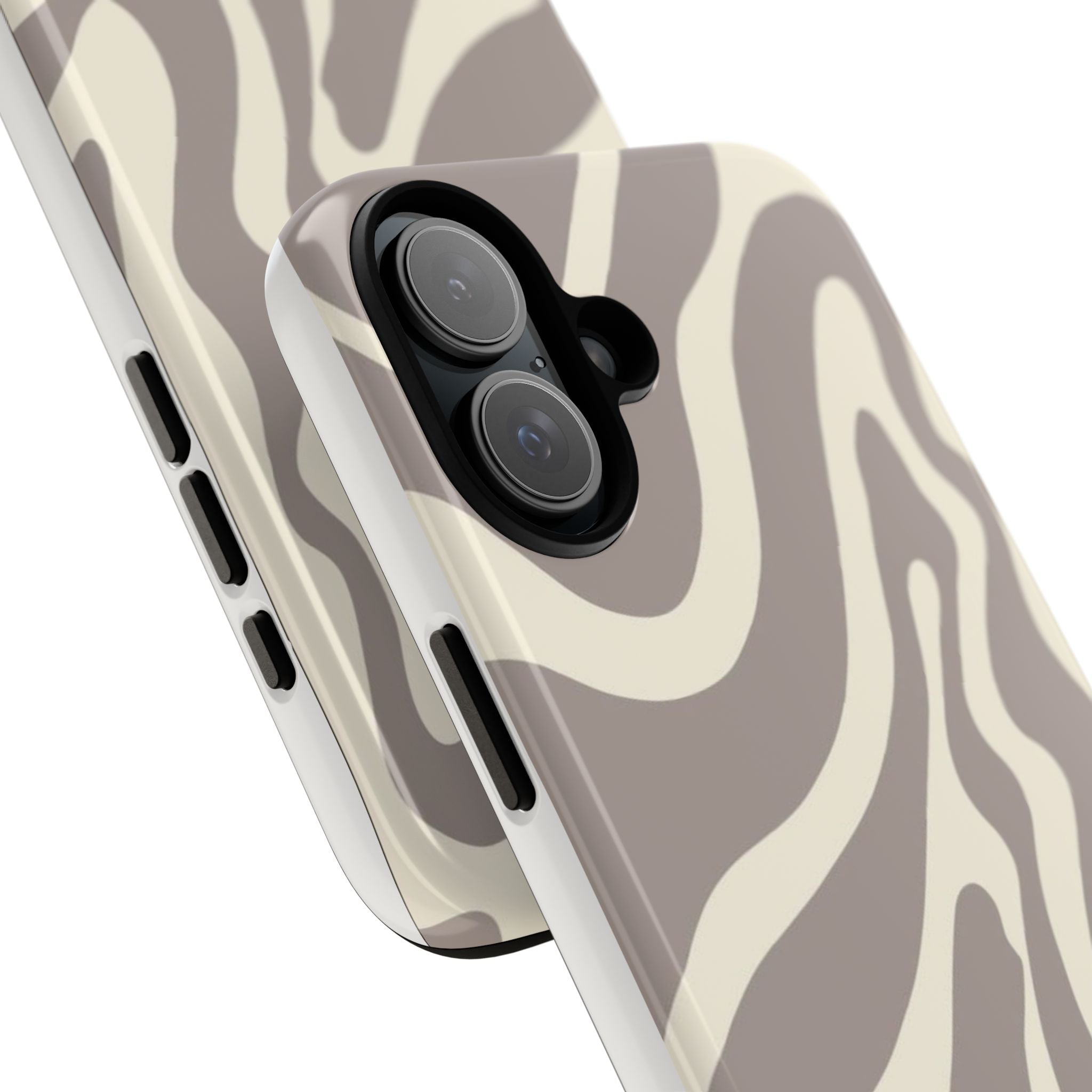 Neutral Zebra Print Tough iPhone Case