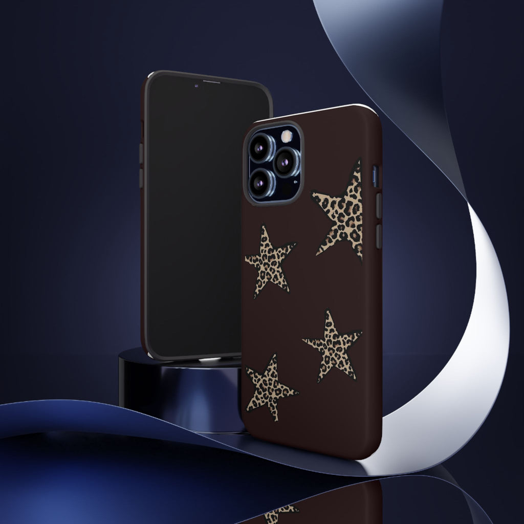 Leopard Star iPhone Case — Chic Brown Protective Tough Case