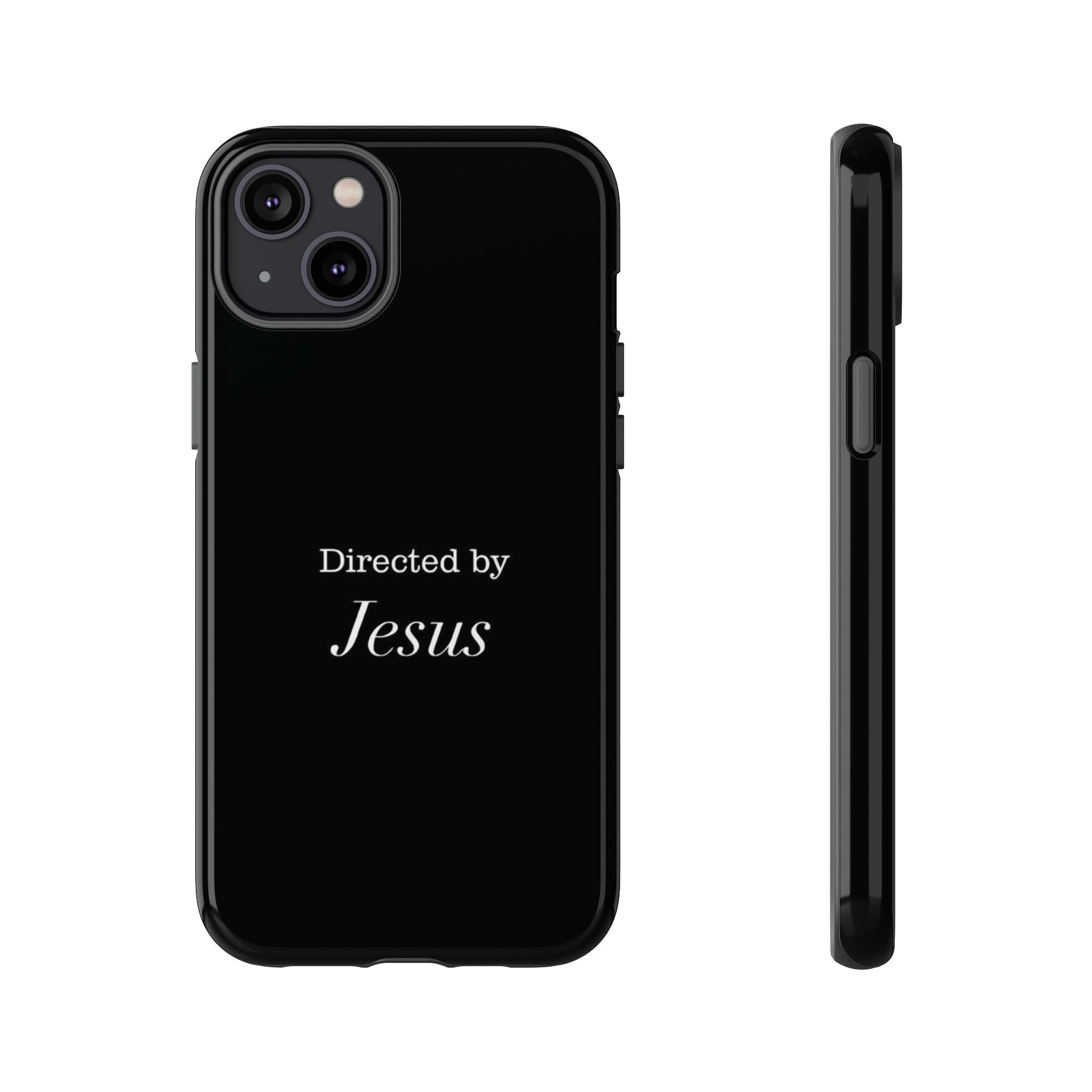 Directed by Jesus Tough Phone Case — Faith Black Protective Case