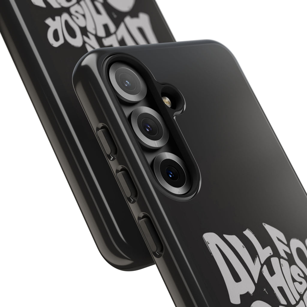 All For His Glory Phone Case — Christian Faith Script Protective Cover