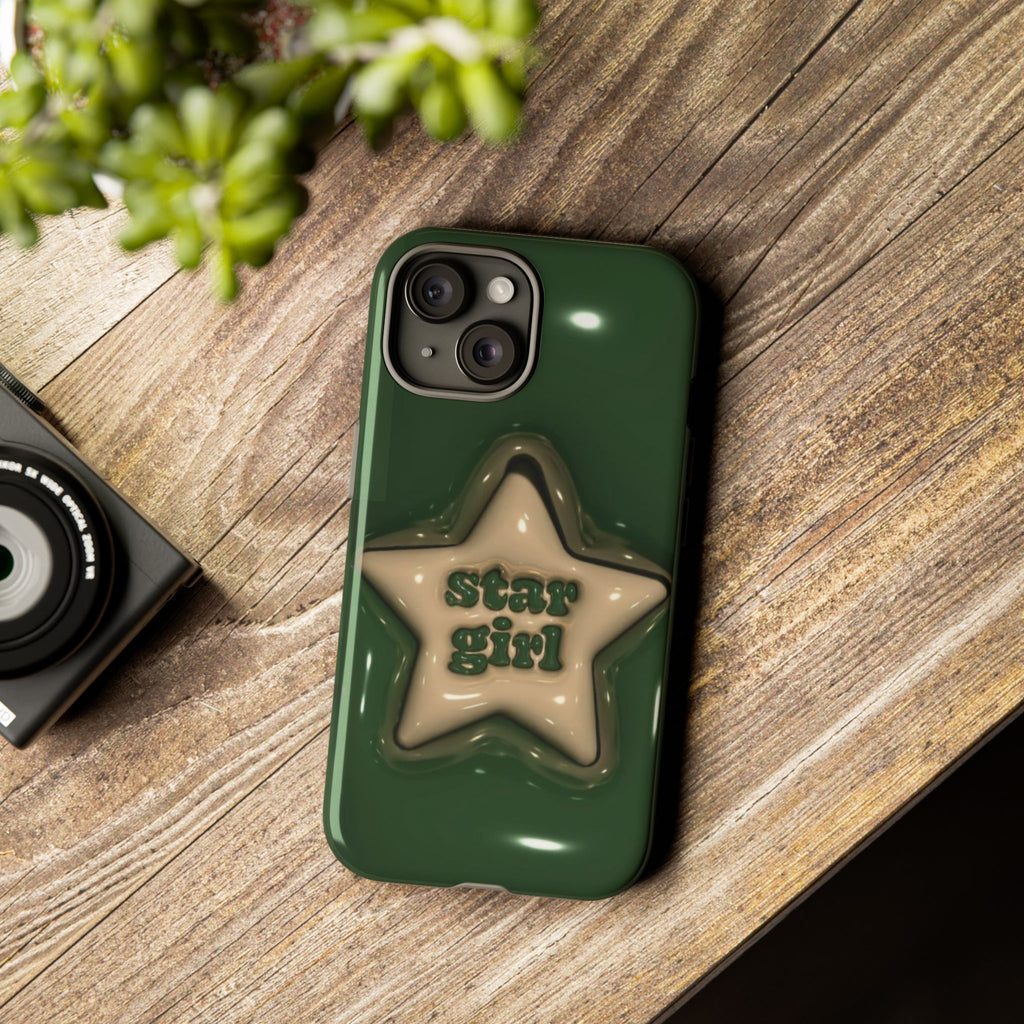Star Girl iPhone Case — Green Star Protective Case