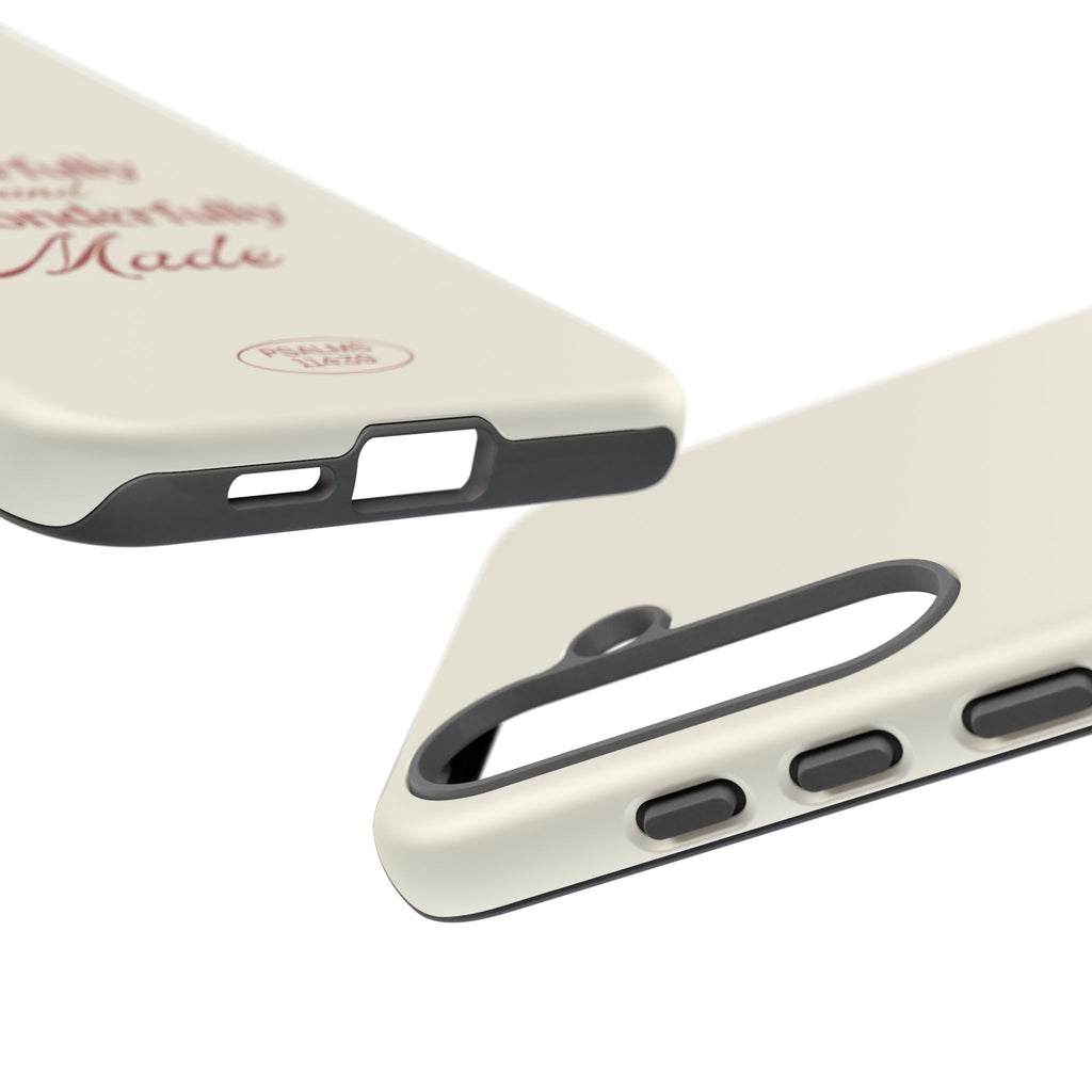 Tough Phone Case — "Fearfully and Wonderfully Made" Christian Scripture Protective Case