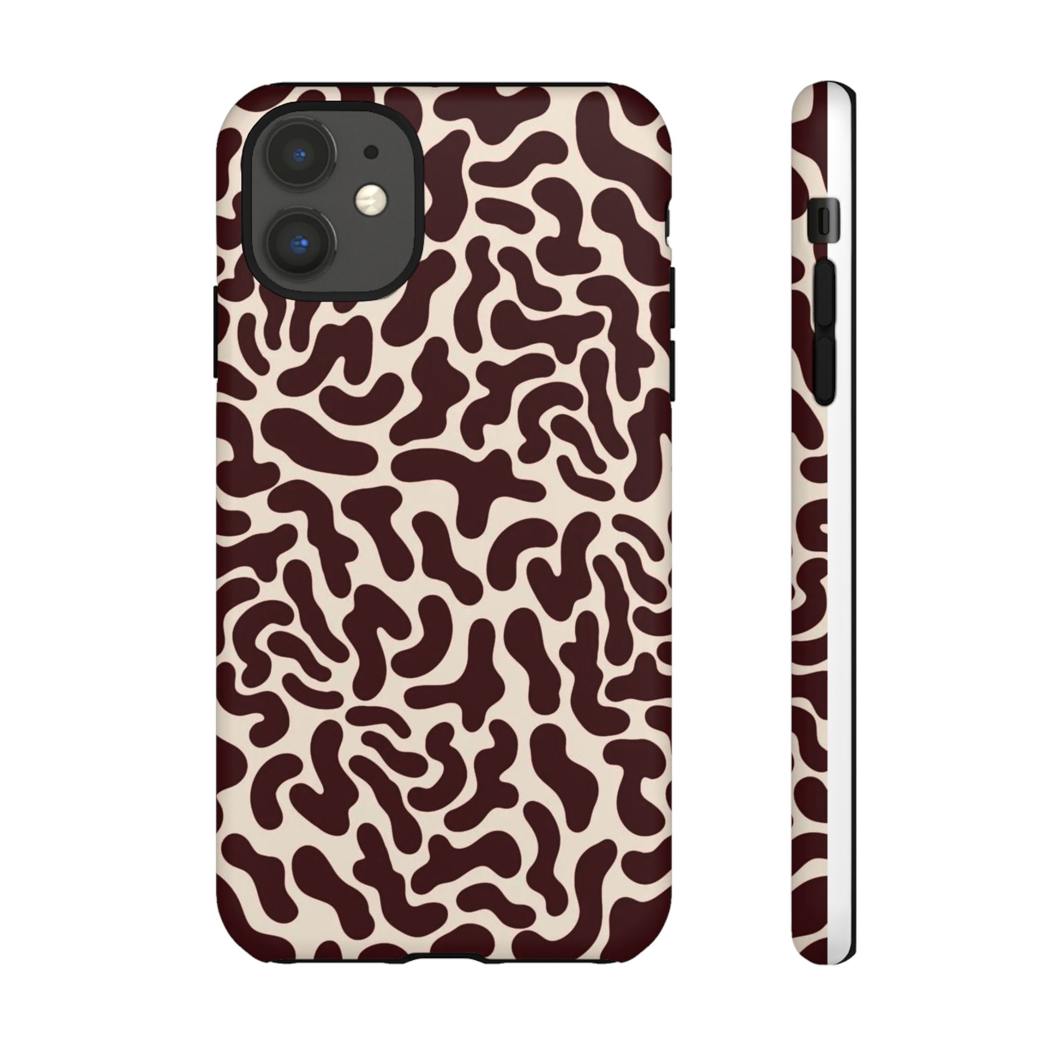 Animal Print iPhone Case - Brown Abstract Cow Pattern Tough Case