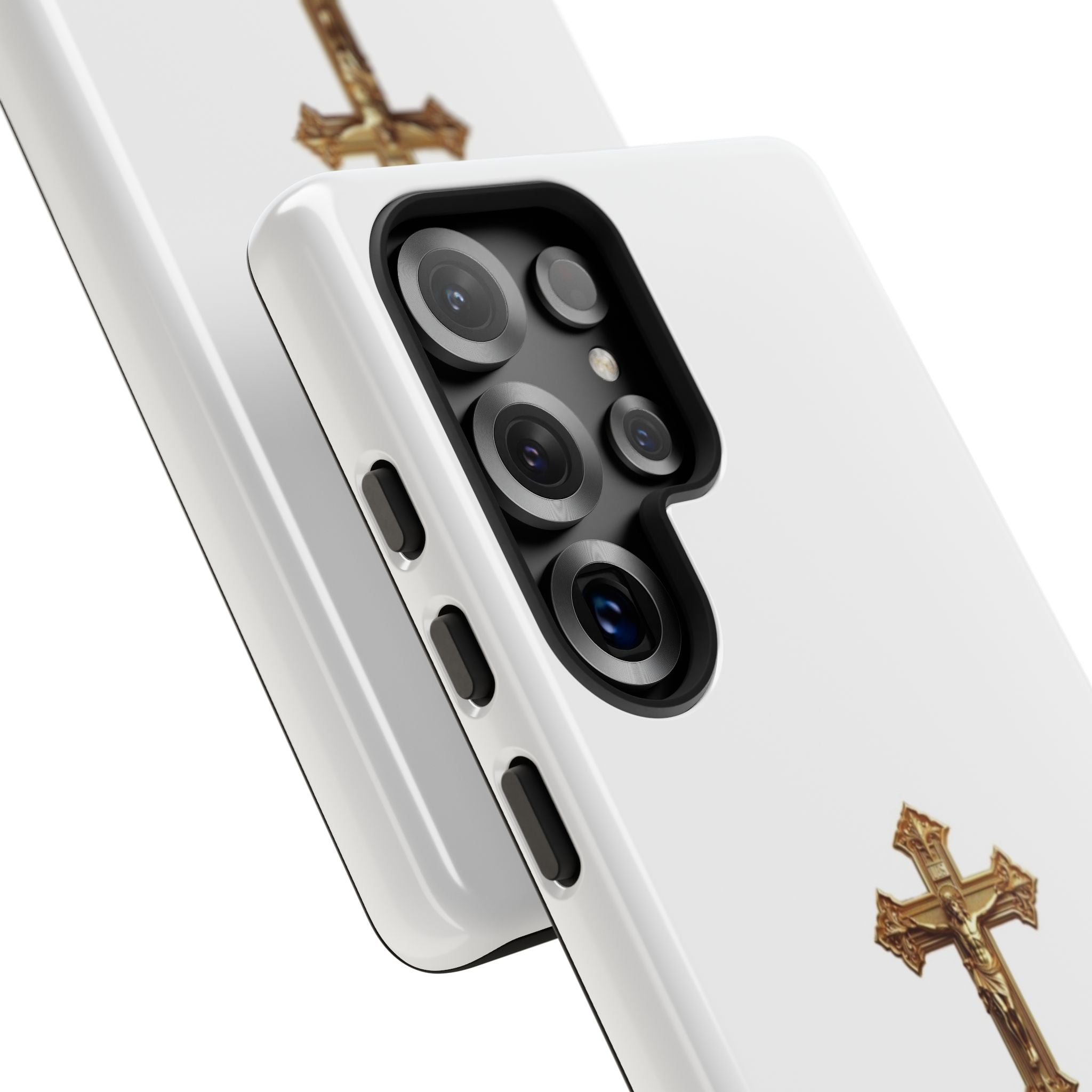 Gold Cross Tough Phone Case | Protective Cover