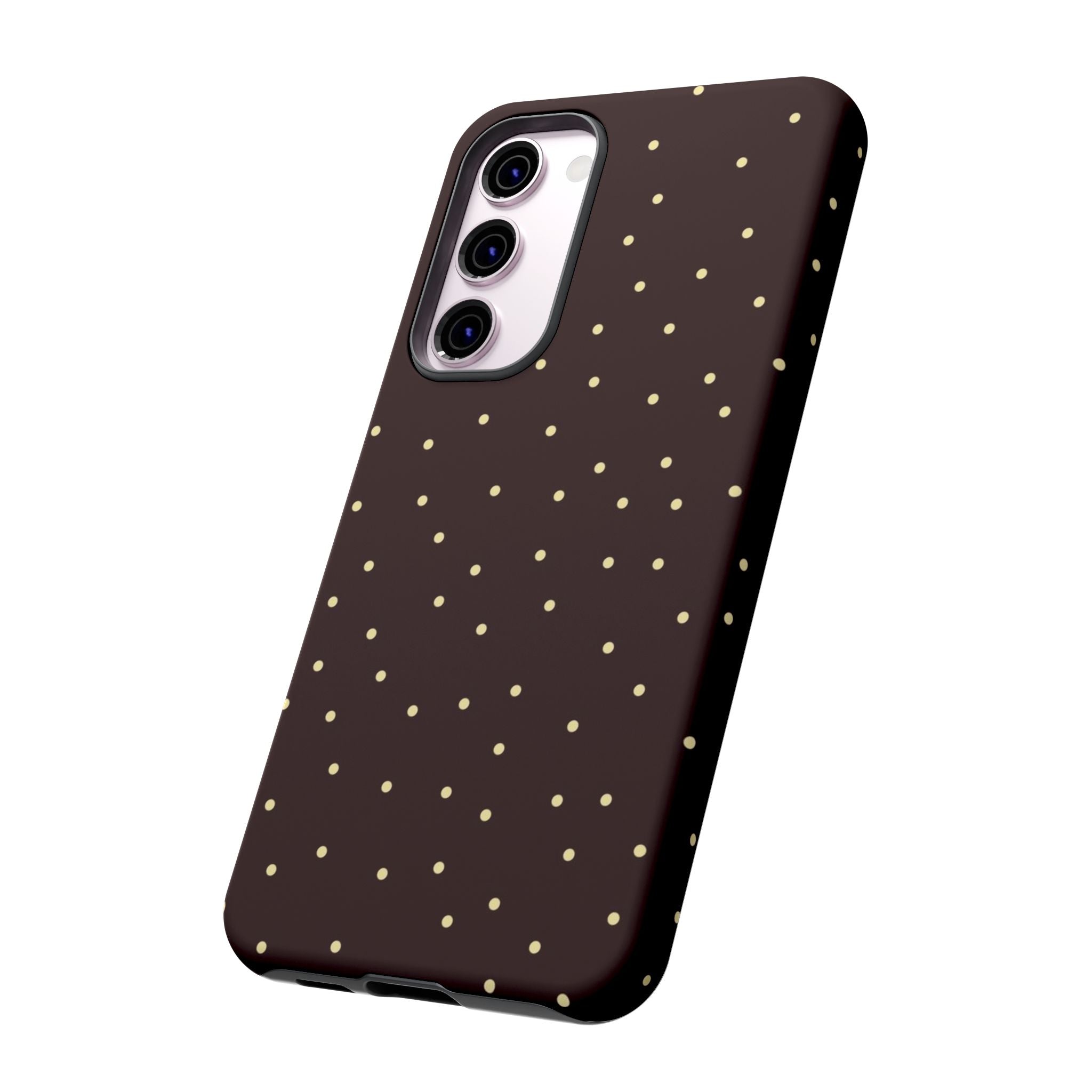 Brown Gold Polka Dot Tough Phone Case