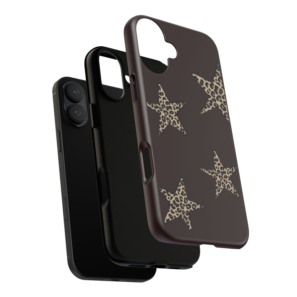 Leopard Star iPhone Case — Chic Brown Protective Tough Case