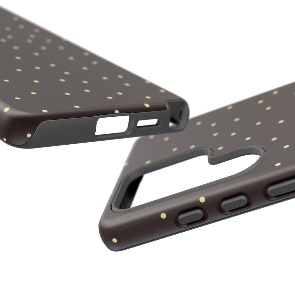 Brown Gold Polka Dot Tough Phone Case
