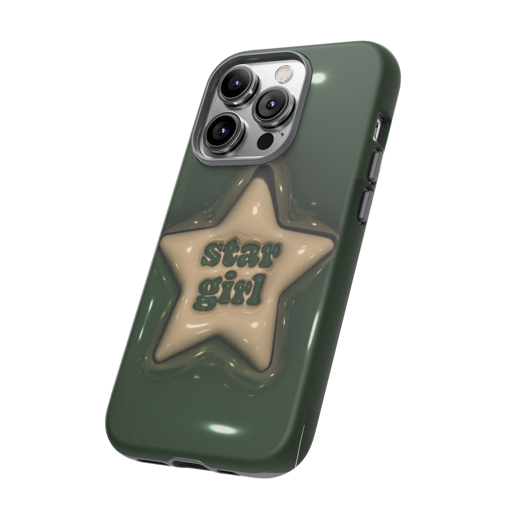 Star Girl iPhone Case — Green Star Protective Case