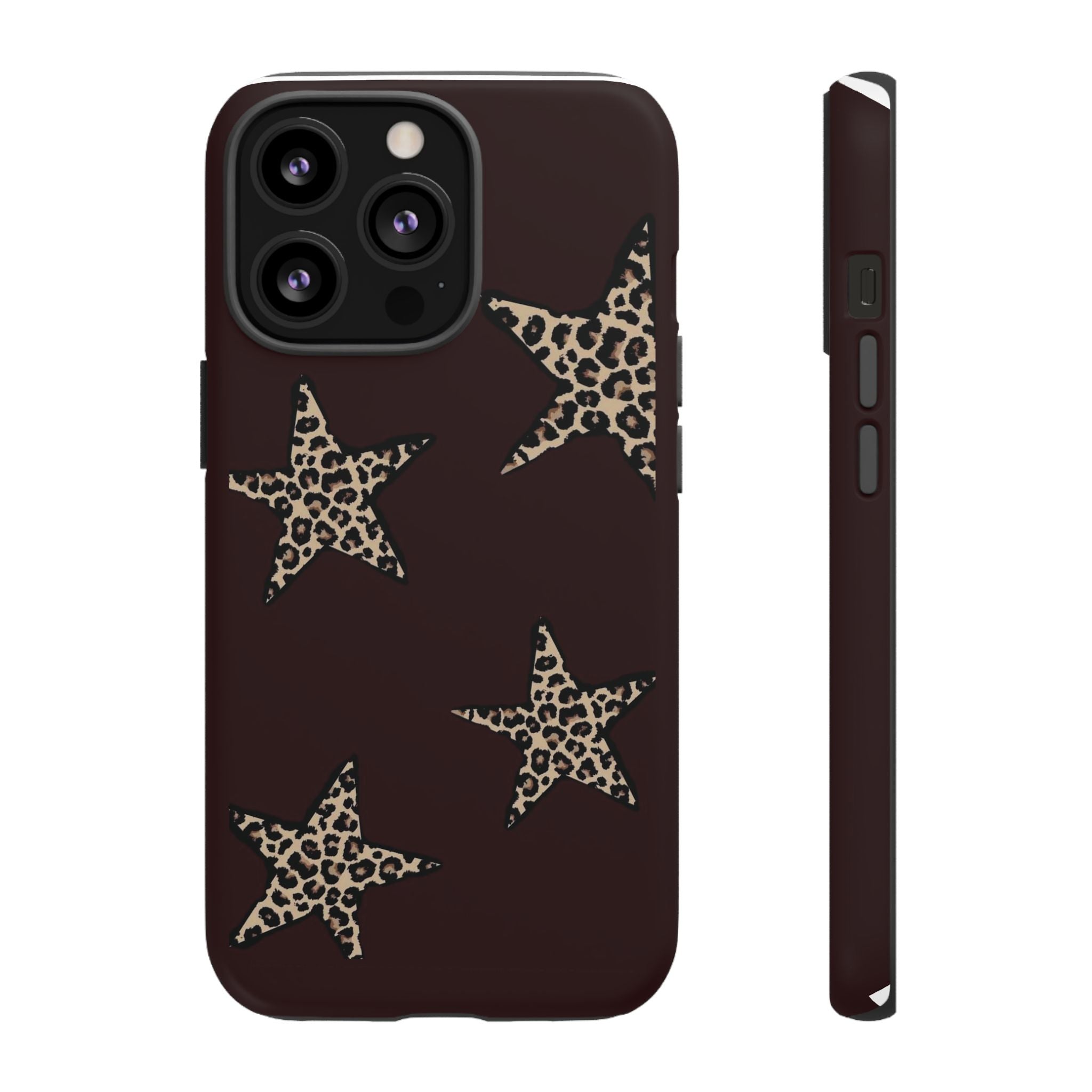 Leopard Star iPhone Case — Chic Brown Protective Tough Case