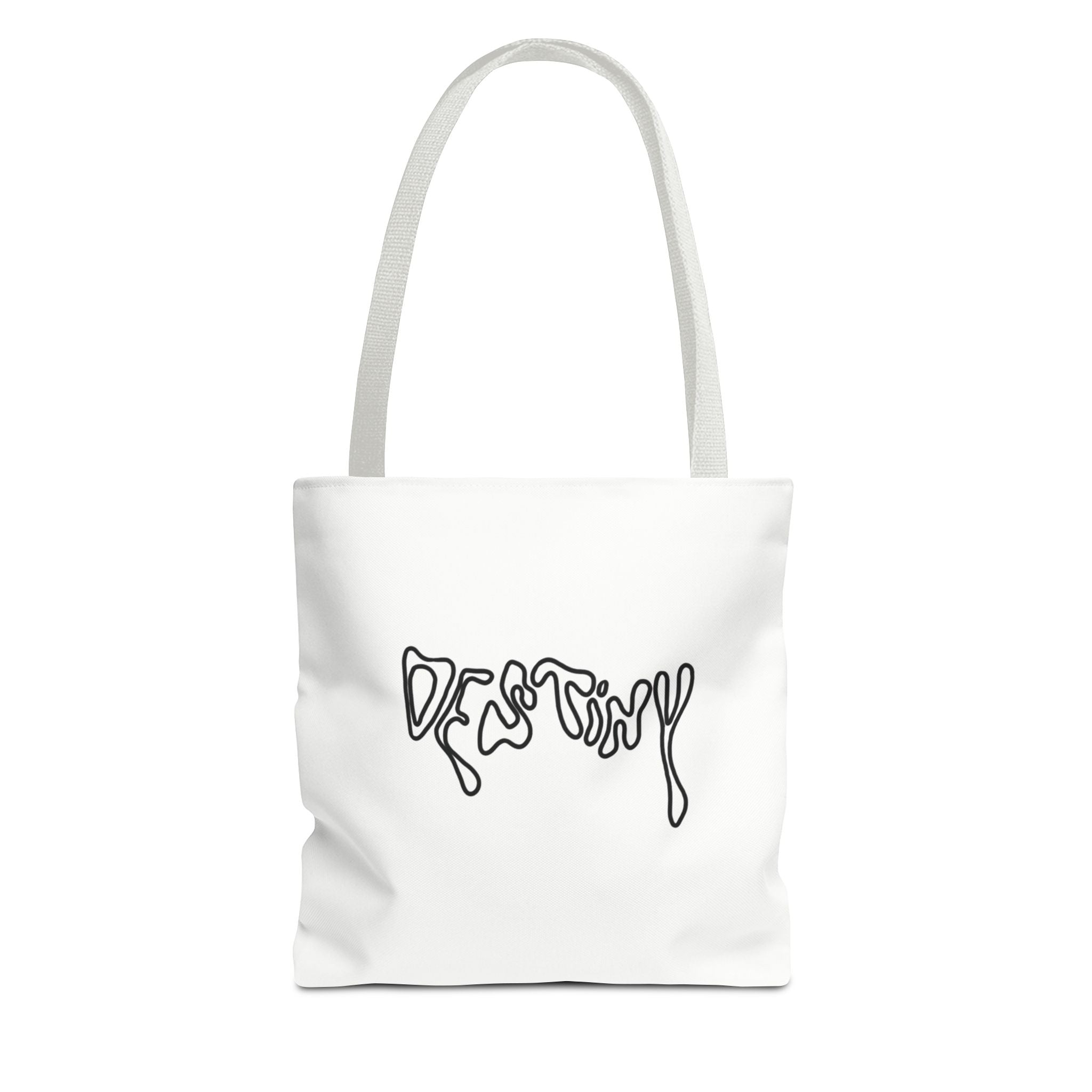 Destiny Script Tote Bag – Minimalist Graphic Canvas Tote
