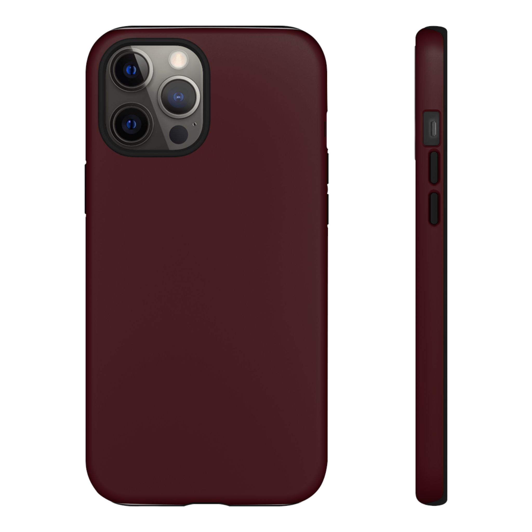 Maroon Tough iPhone Case — Slim Impact-Resistant Protective Cover