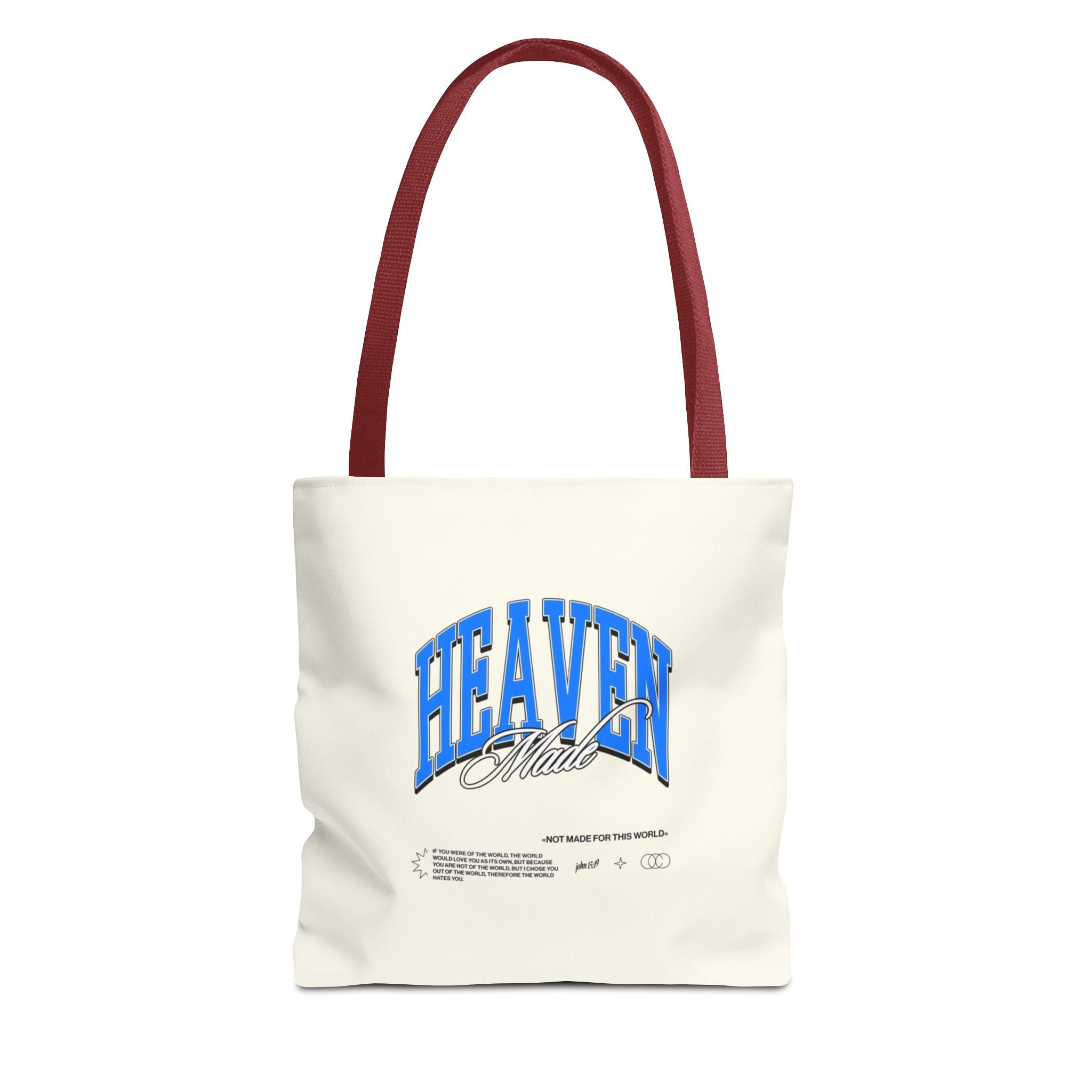 Heaven Music Tote Bag - Retro Blue Graphic All-Over Print