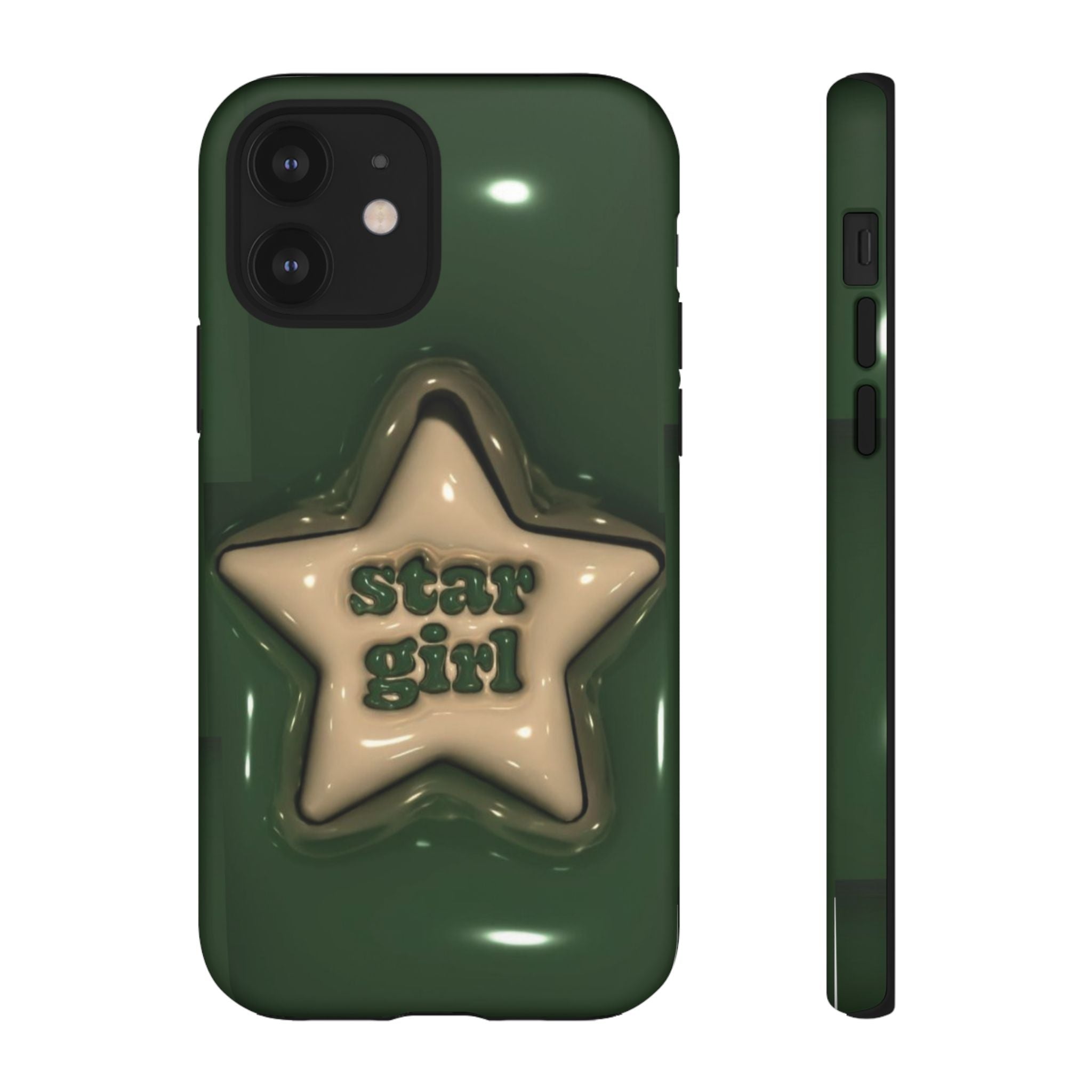 Star Girl iPhone Case — Green Star Protective Case