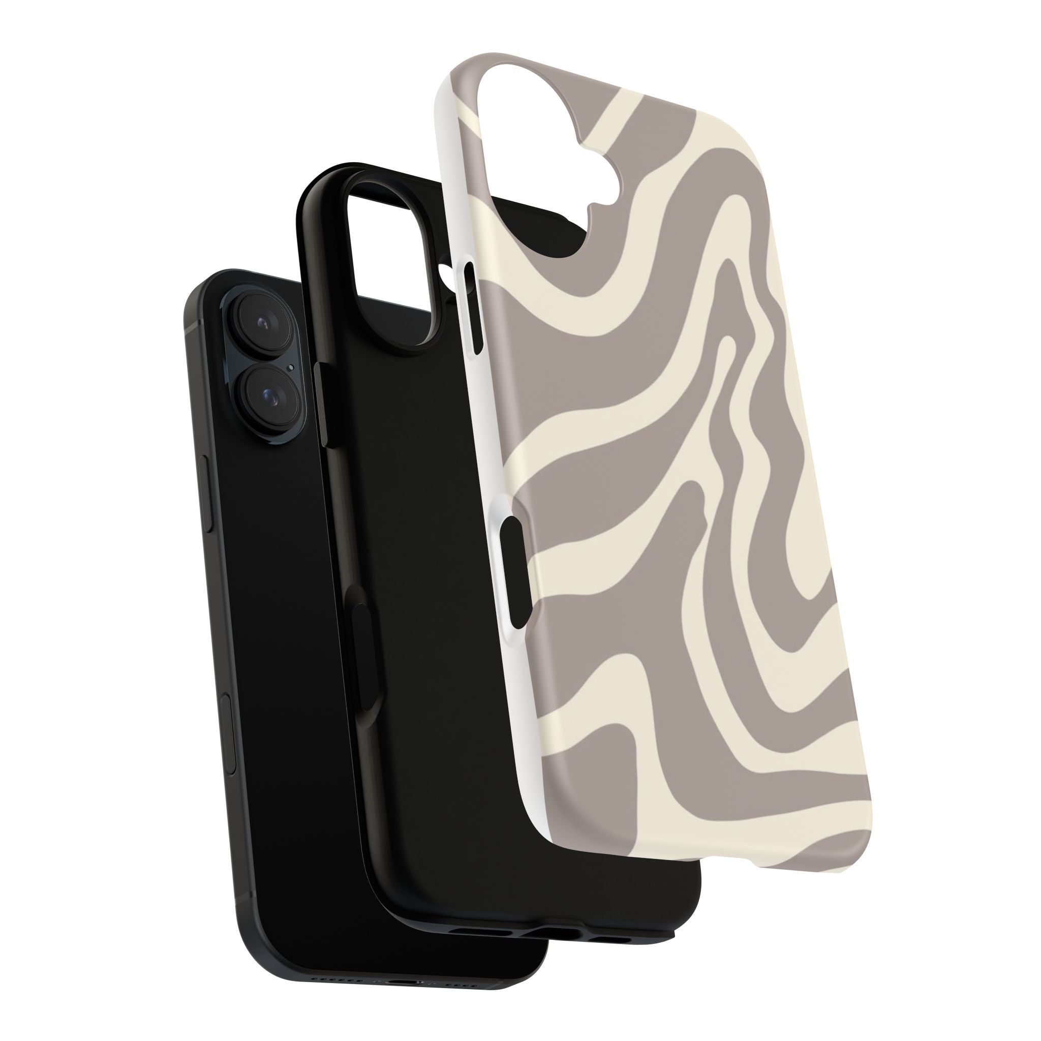 Neutral Zebra Print Tough iPhone Case