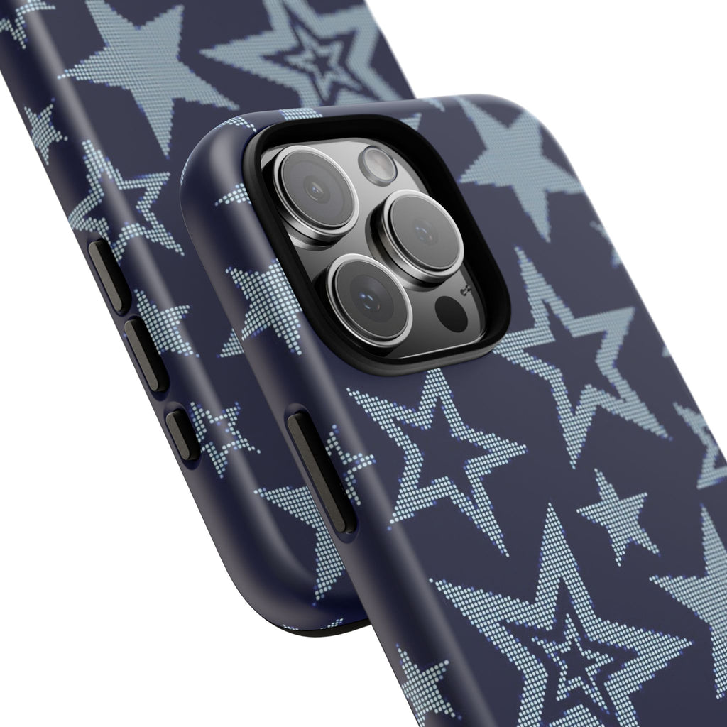 Navy Star Pattern Tough iPhone Case
