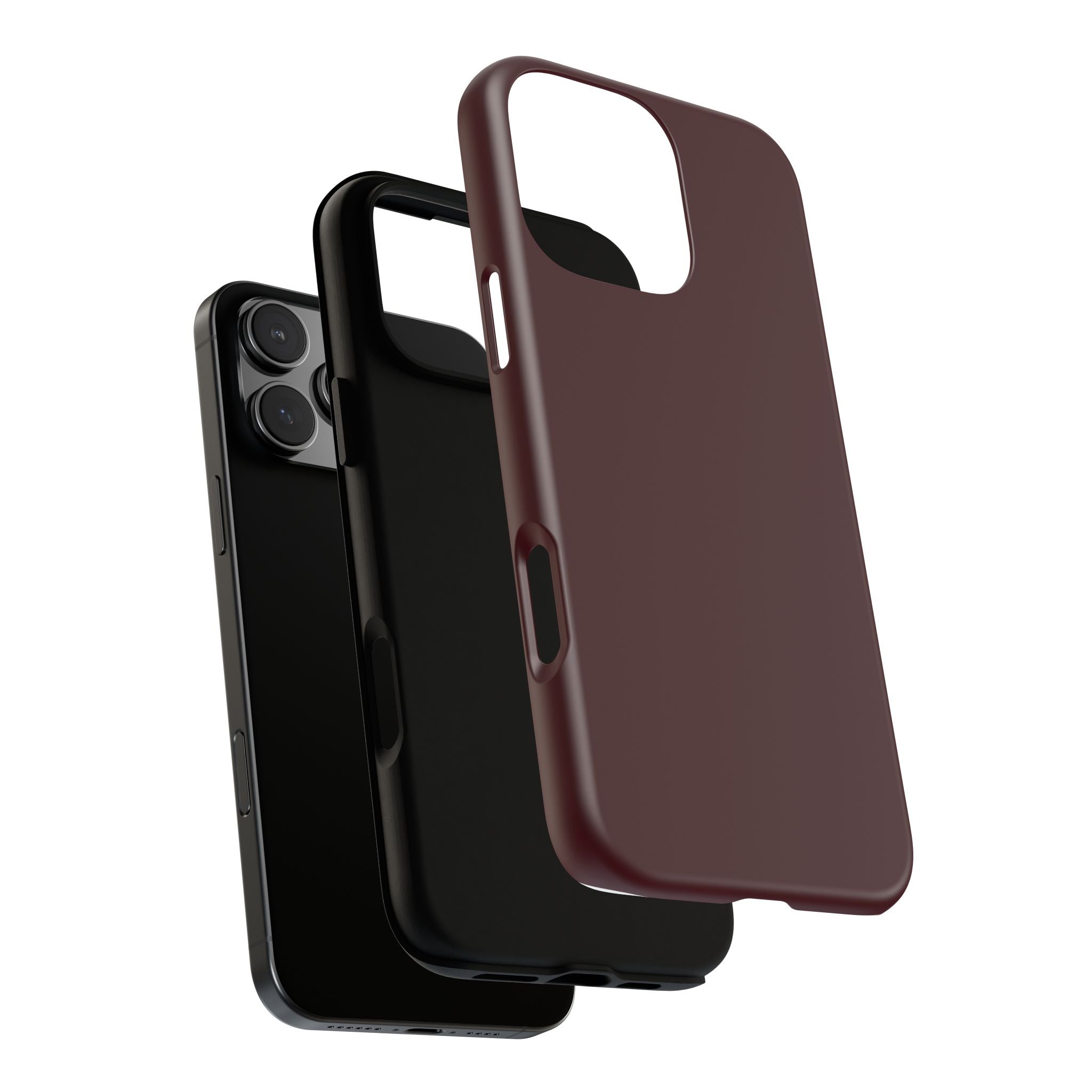 Maroon Tough iPhone Case — Slim Impact-Resistant Protective Cover