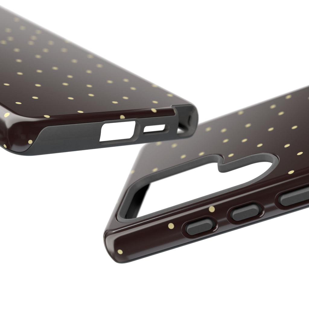Brown Gold Polka Dot Tough Phone Case