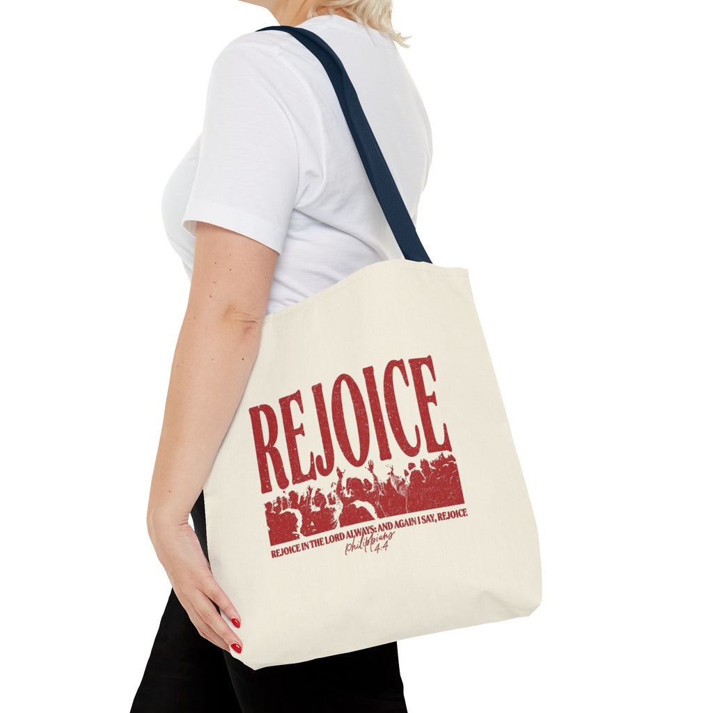 "Rejoice" Graphic Tote Bag