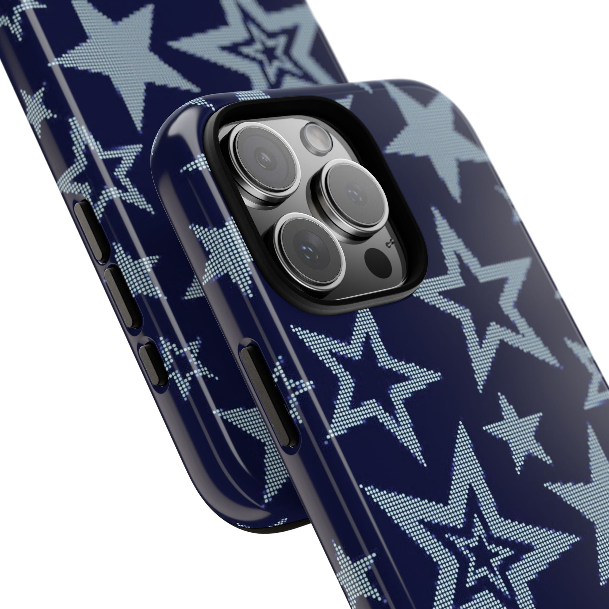Navy Star Pattern Tough iPhone Case