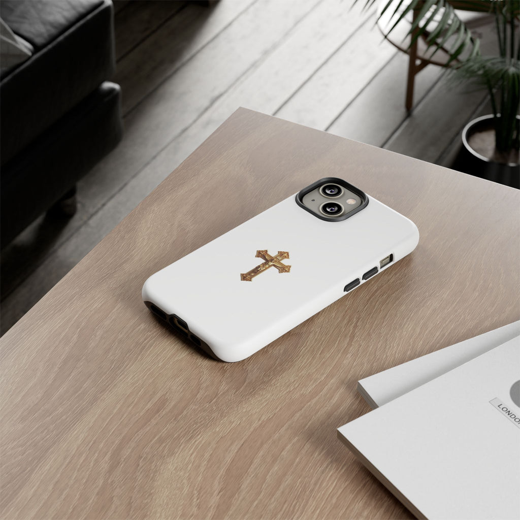 Gold Cross Tough Phone Case | Protective Cover