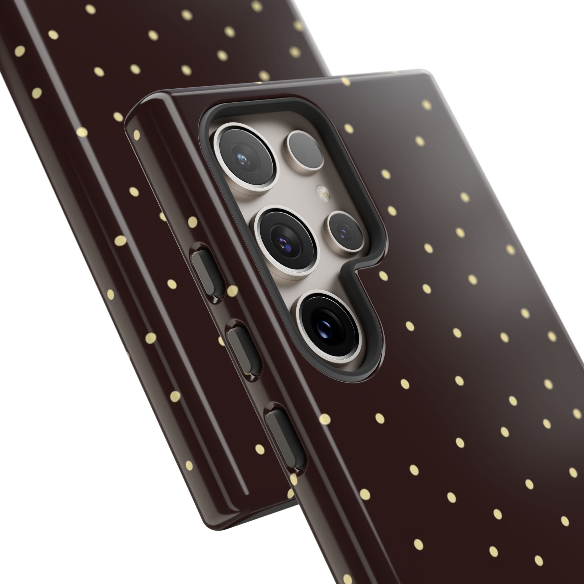 Brown Gold Polka Dot Tough Phone Case