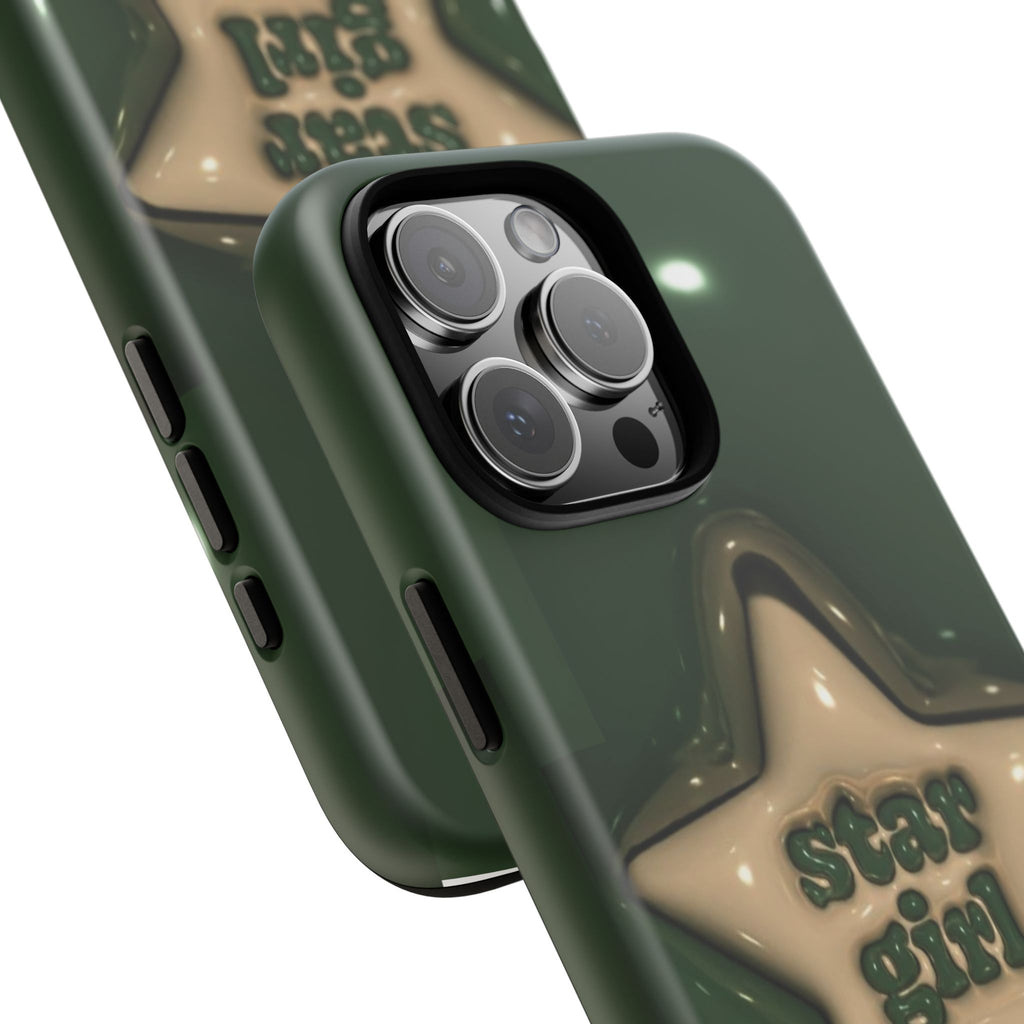 Star Girl iPhone Case — Green Star Protective Case