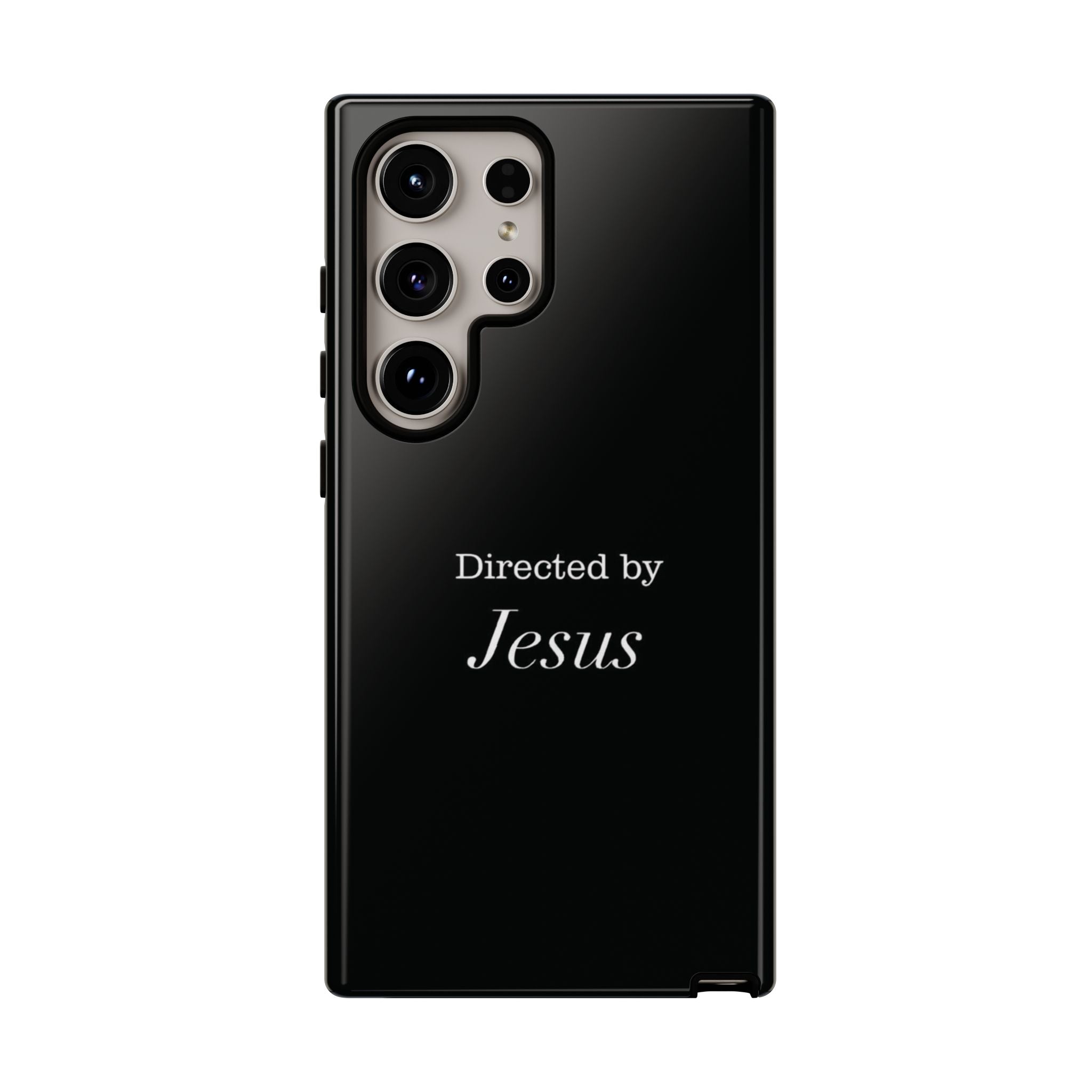 Directed by Jesus Tough Phone Case — Faith Black Protective Case