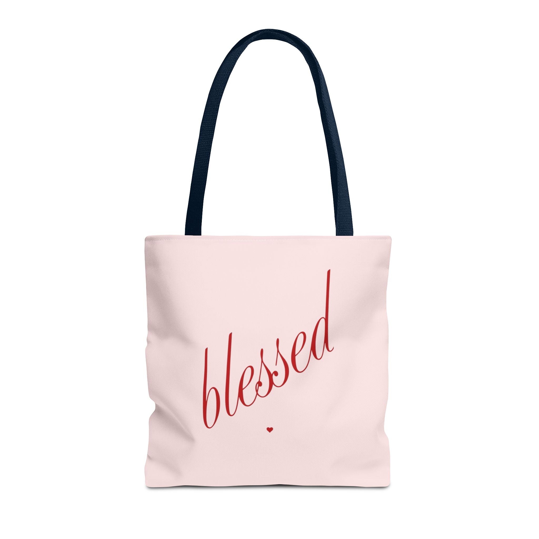 Blessed Script Tote Bag — Pink Everyday Carryall