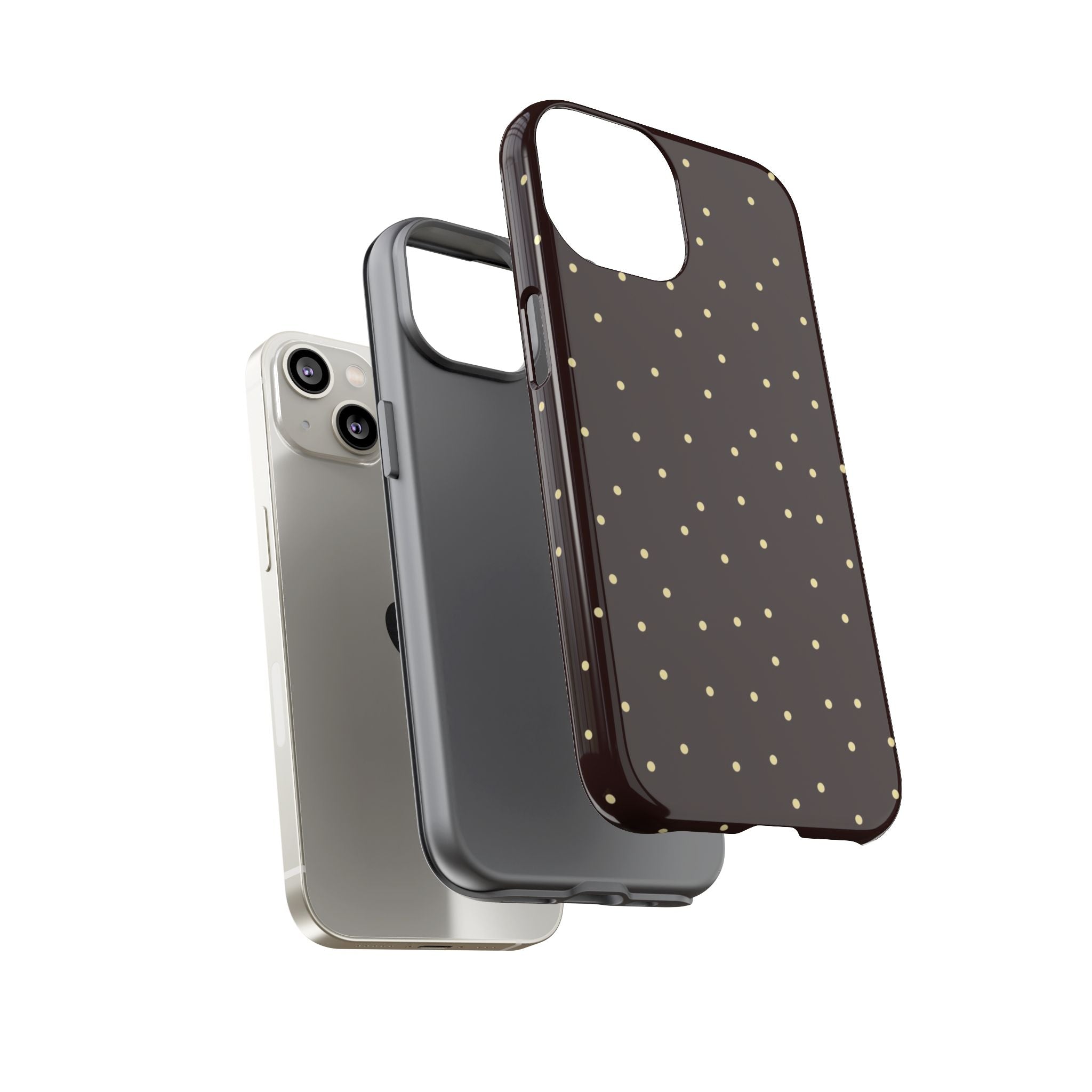 Brown Gold Polka Dot Tough Phone Case