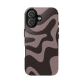 Camouflage Swirl iPhone Case — Matte Brown Abstract Camo Protective Cover