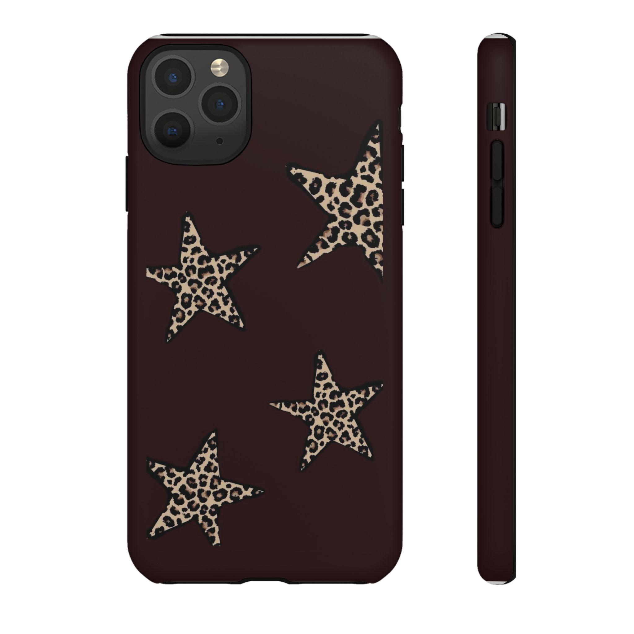Leopard Star iPhone Case — Chic Brown Protective Tough Case