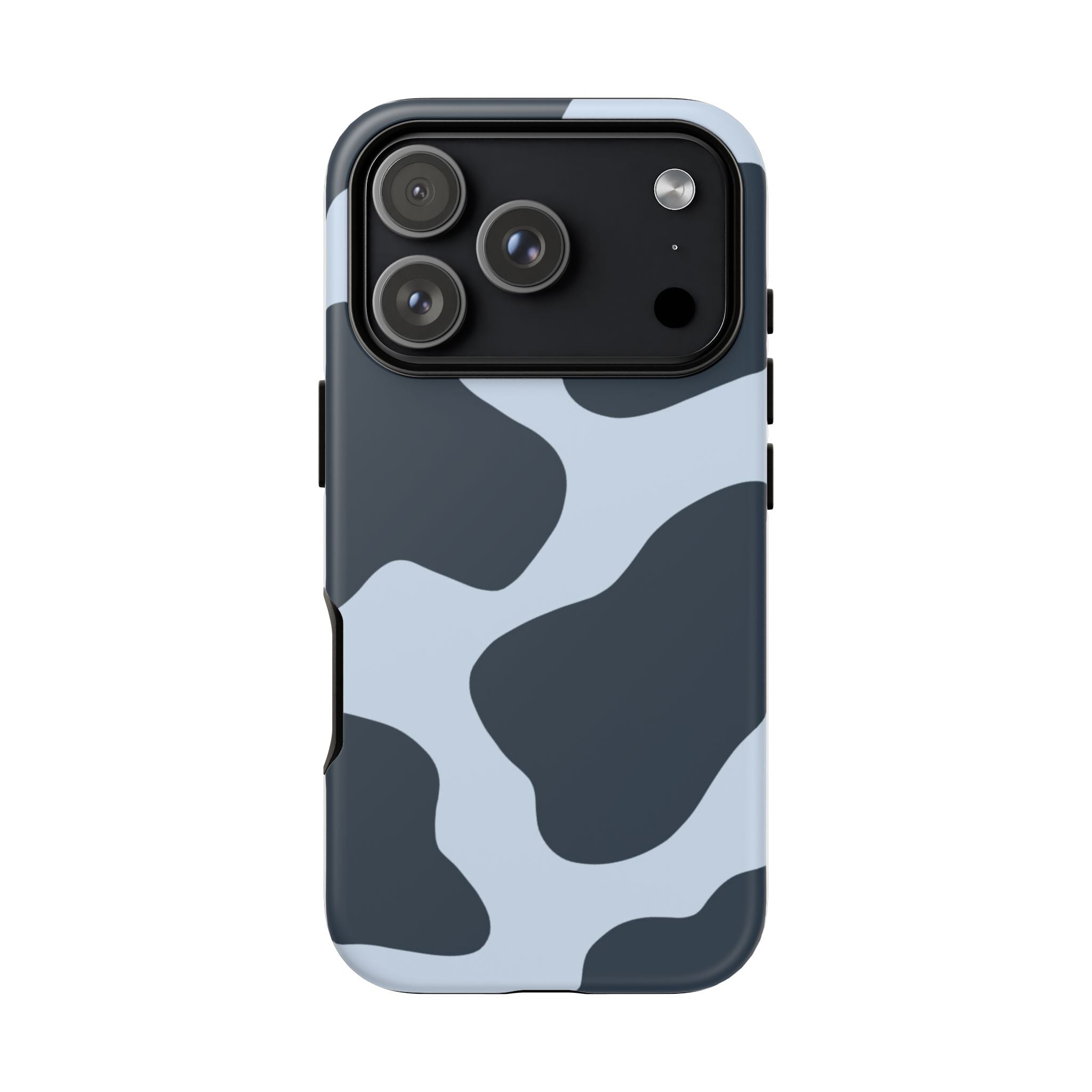 Cow Print Tough iPhone Case — Blue Black Abstract Pattern