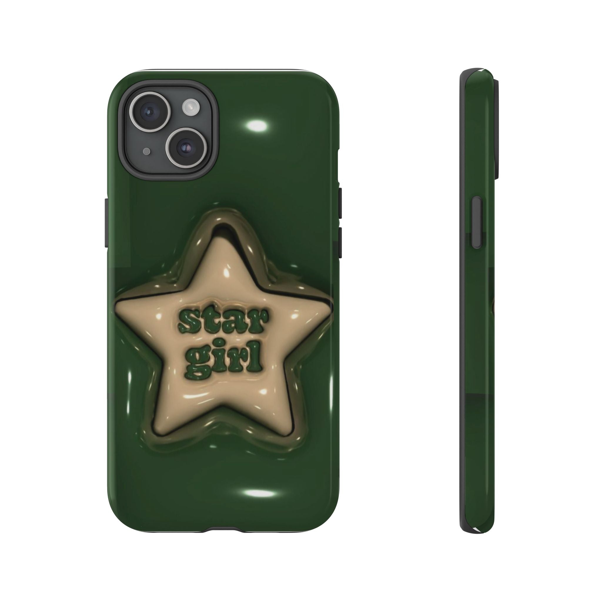 Star Girl iPhone Case — Green Star Protective Case