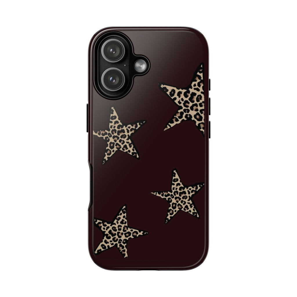 Leopard Star iPhone Case — Chic Brown Protective Tough Case