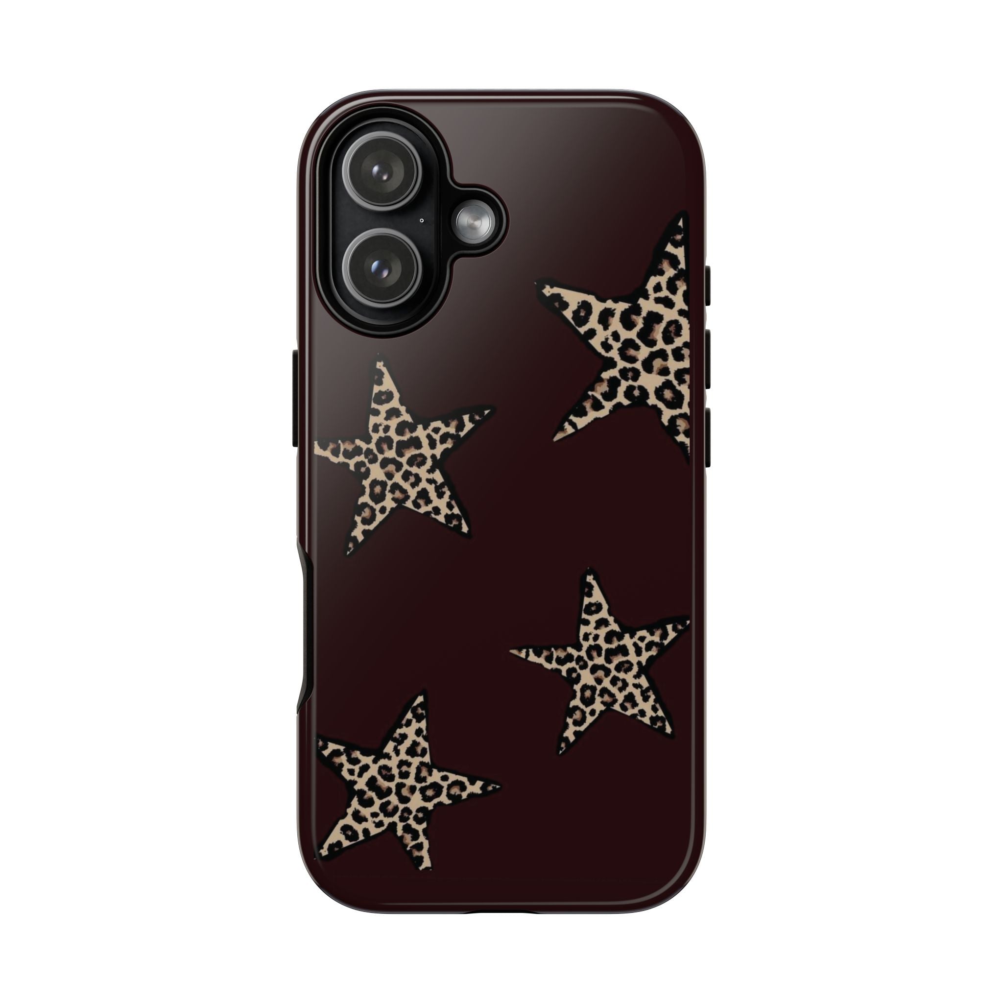 Leopard Star iPhone Case — Chic Brown Protective Tough Case