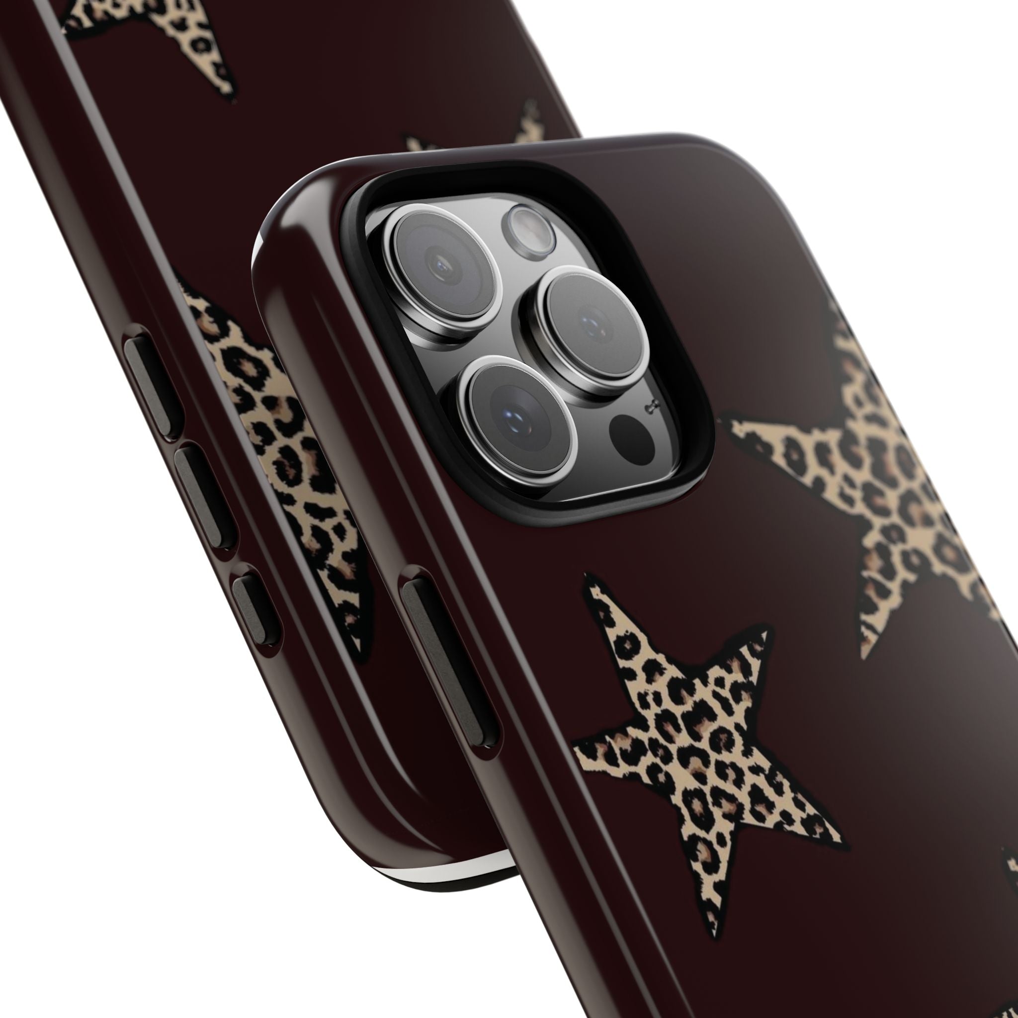 Leopard Star iPhone Case — Chic Brown Protective Tough Case