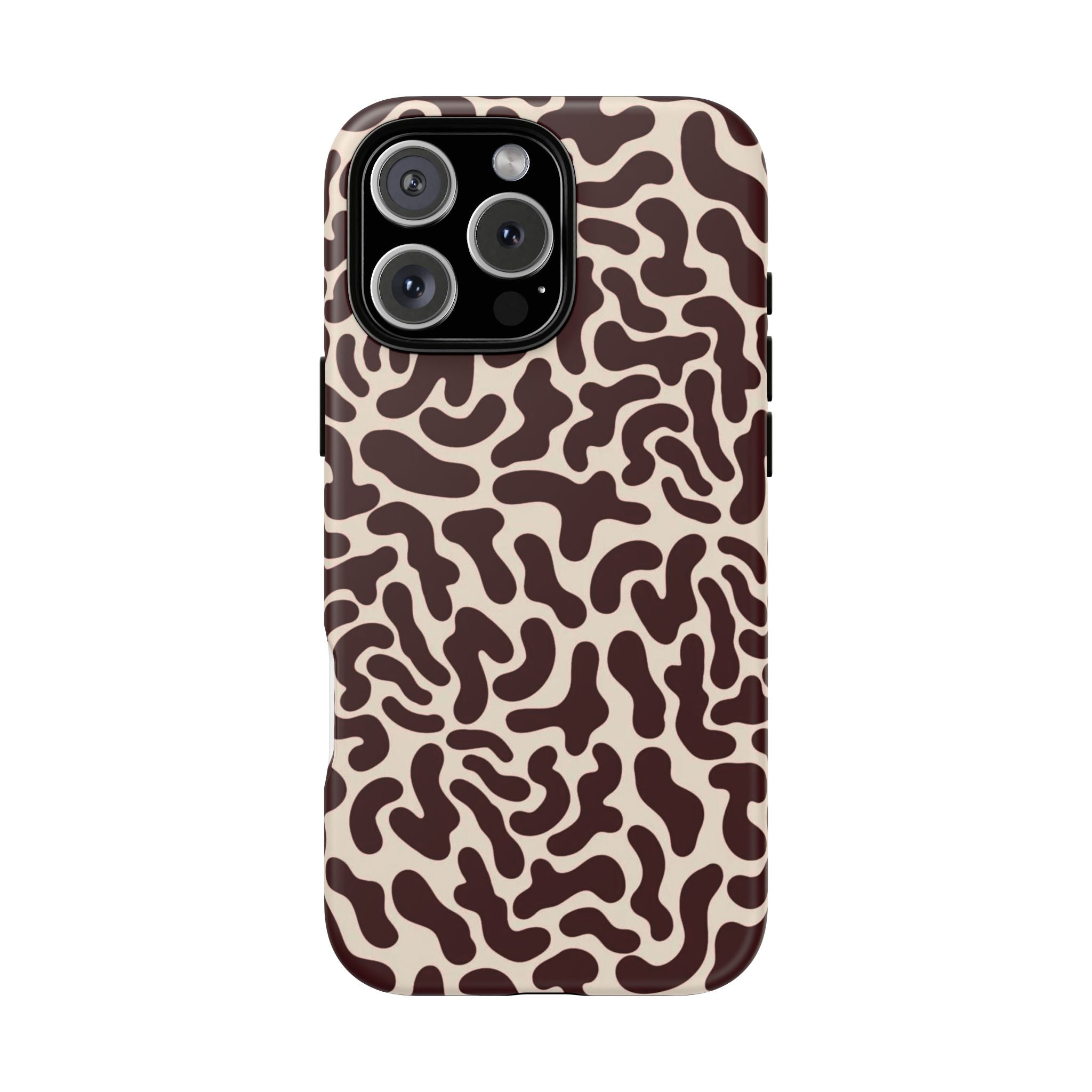 Animal Print iPhone Case - Brown Abstract Cow Pattern Tough Case