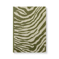 Olive Zebra Softcover Journal — Patterned Lined Notebook