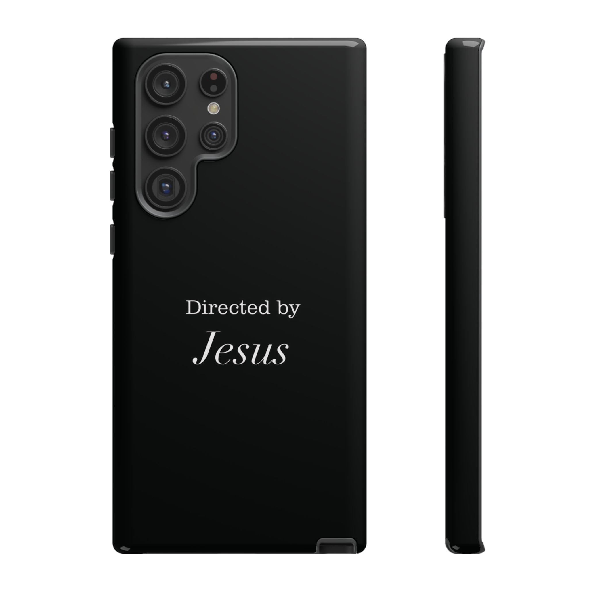 Directed by Jesus Tough Phone Case — Faith Black Protective Case