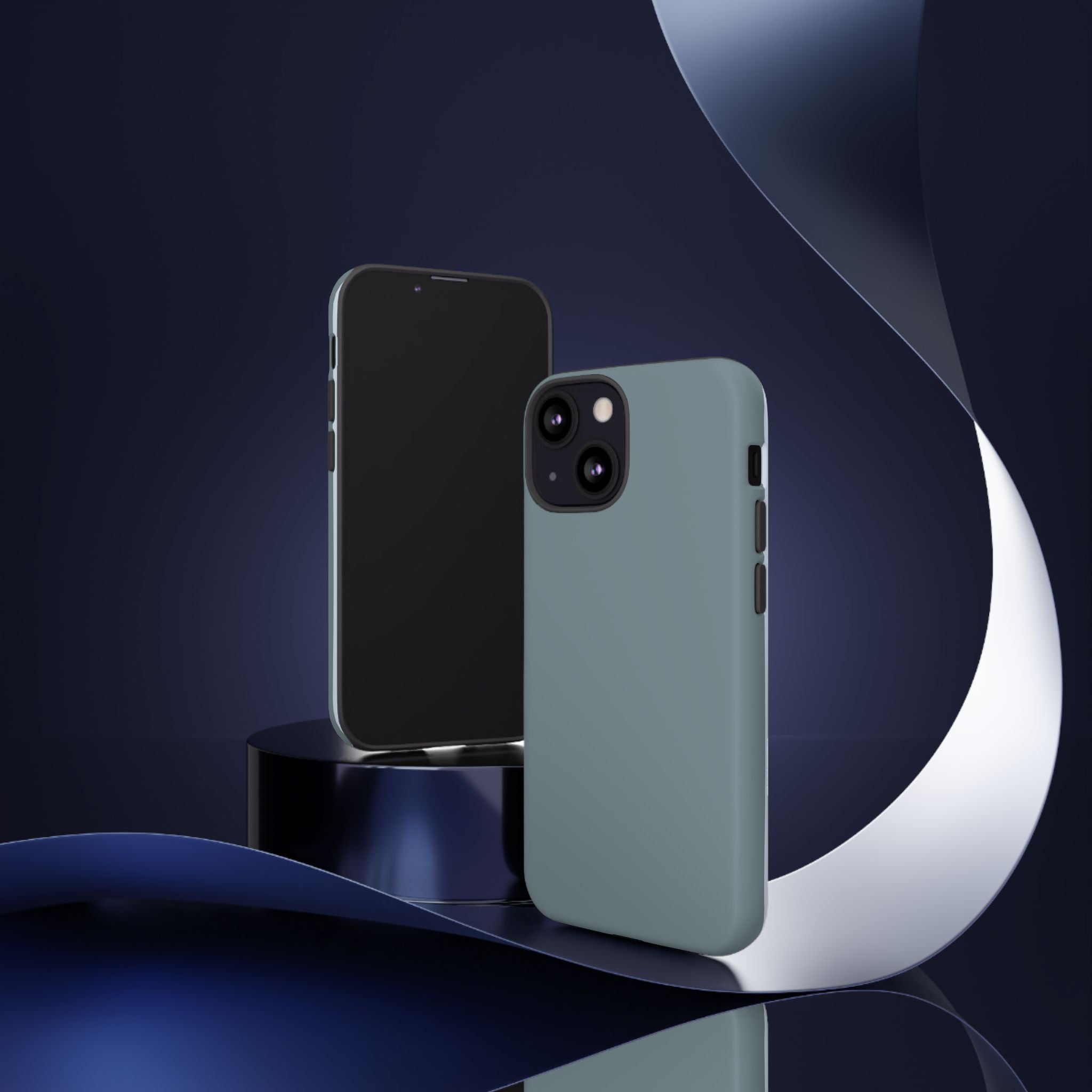 Tough iPhone Case - Blue/Grey Color