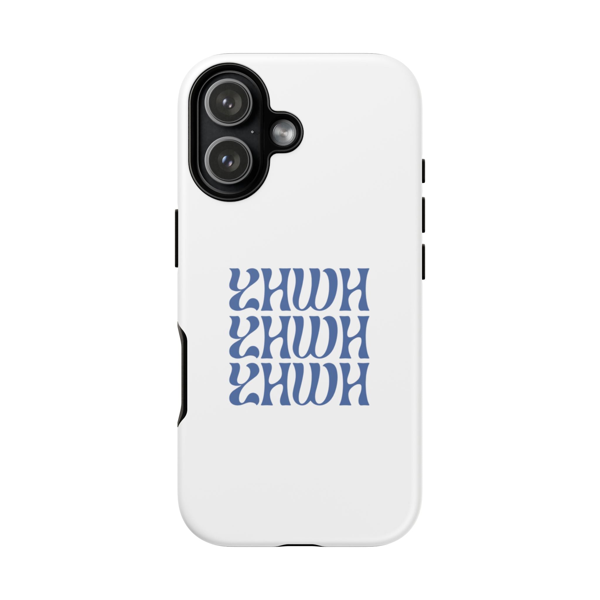 "YHWH" — Retro Blue Wavy Tough Phone Case