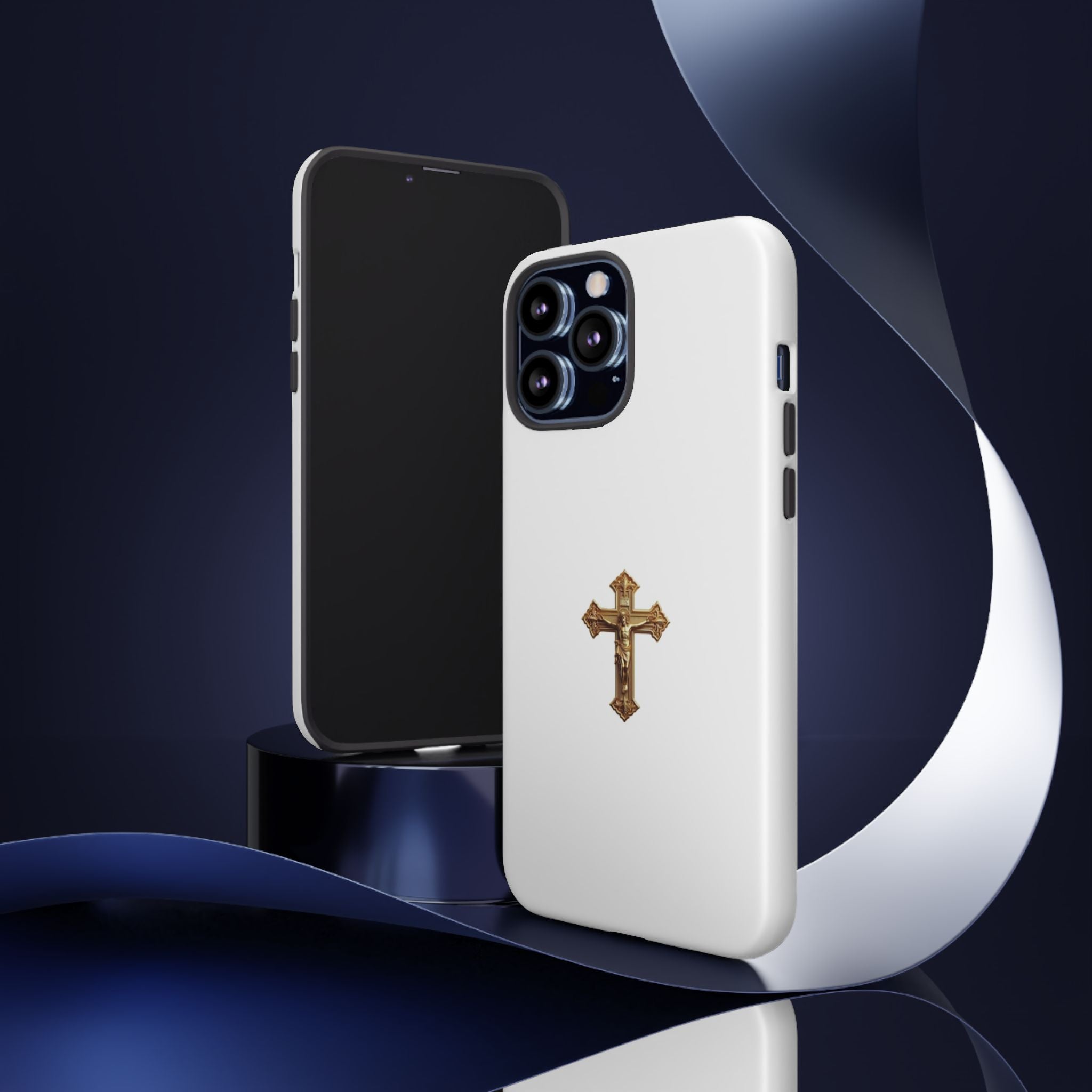 Gold Cross Tough Phone Case | Protective Cover